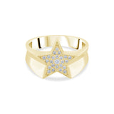 0.13 Carat Natural Diamond Ring – Fine Jewelry Design - Gold Stone Diamond