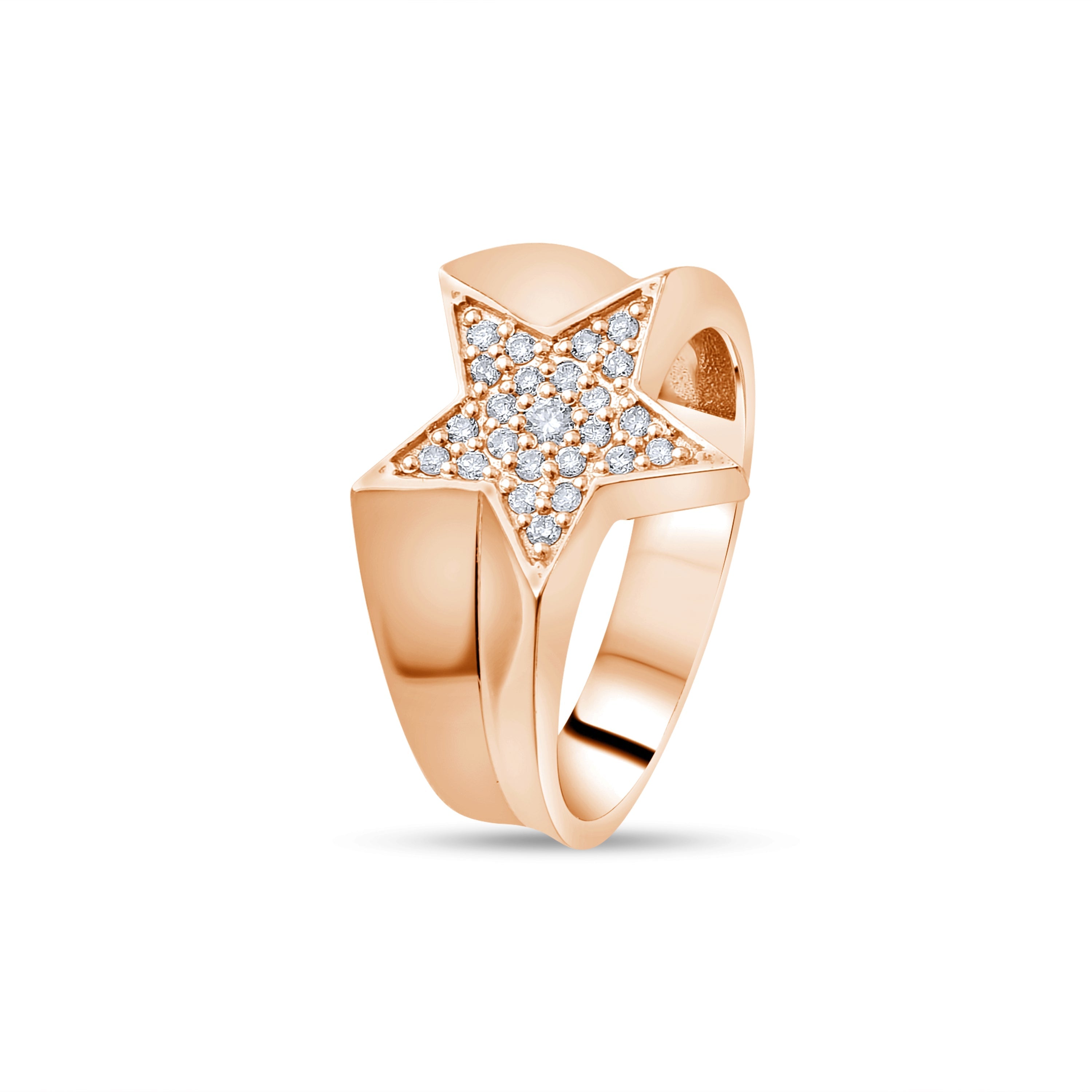 0.13 Carat Natural Diamond Ring – Fine Jewelry Design - Gold Stone Diamond