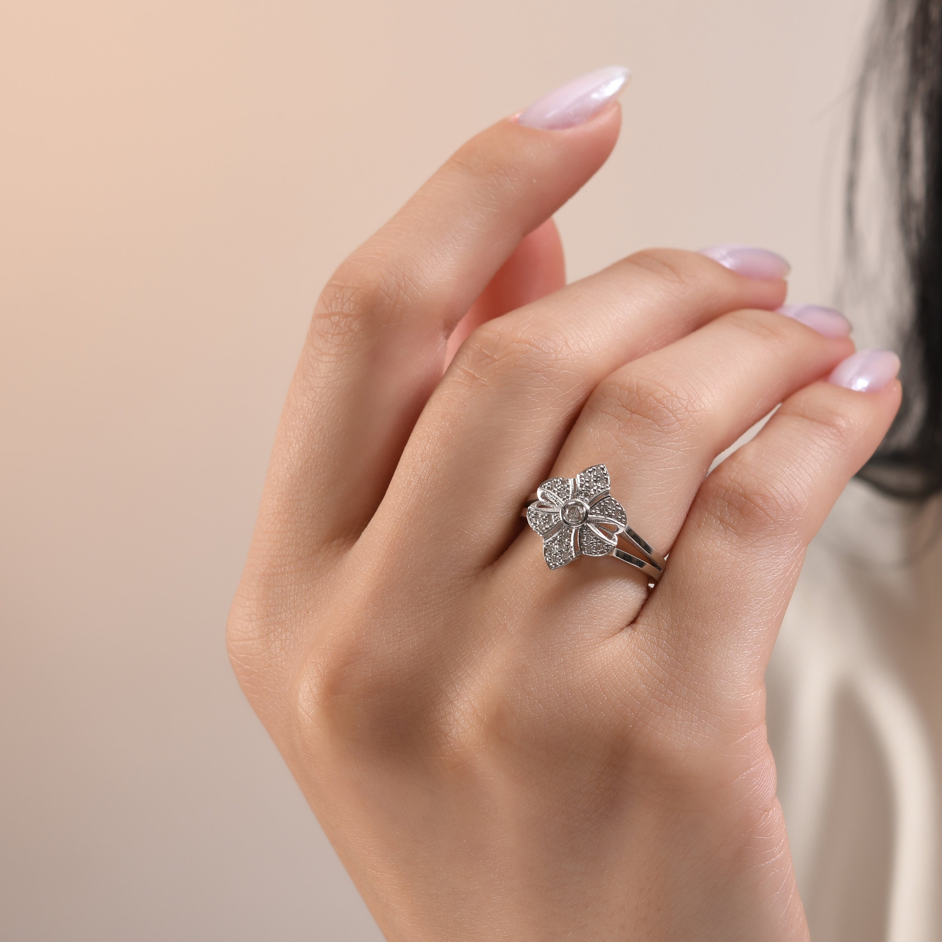 0.15 Carat Natural Diamond Ring – Fine Jewelry Design - Gold Stone Diamond