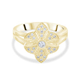 0.15 Carat Natural Diamond Ring – Fine Jewelry Design - Gold Stone Diamond