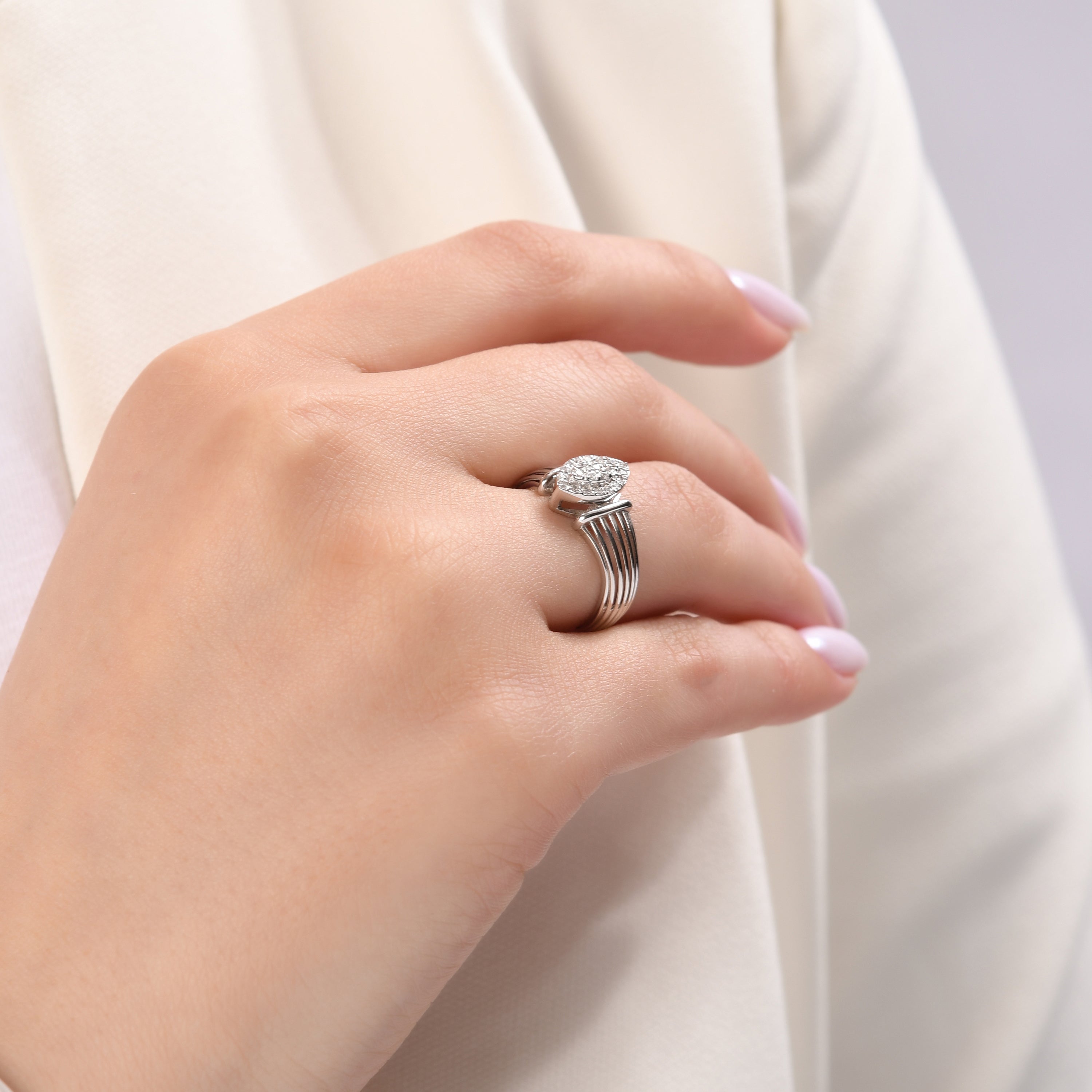 0.17 Carat Natural Diamond Ring – Fine Jewelry Design - Gold Stone Diamond