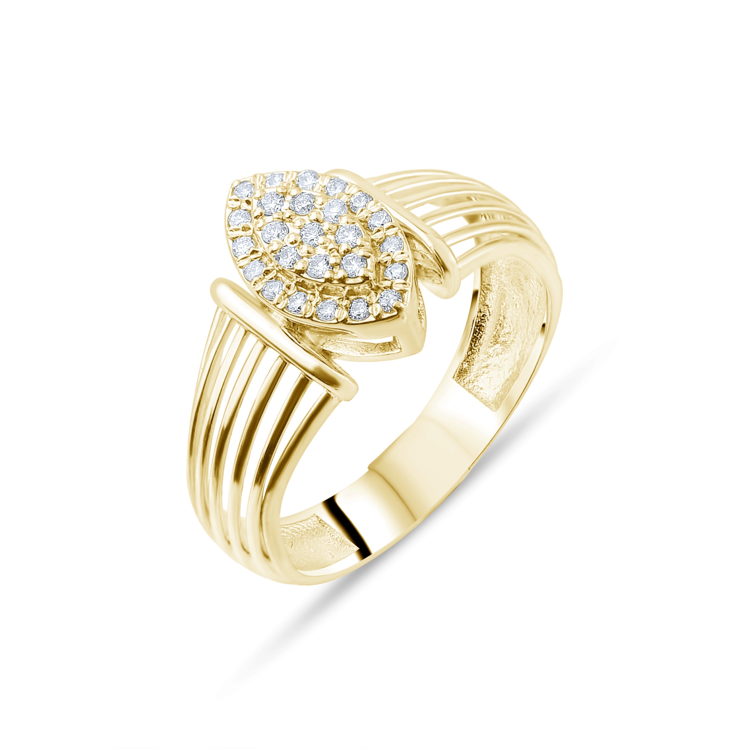 0.17 Carat Natural Diamond Ring – Fine Jewelry Design - Gold Stone Diamond