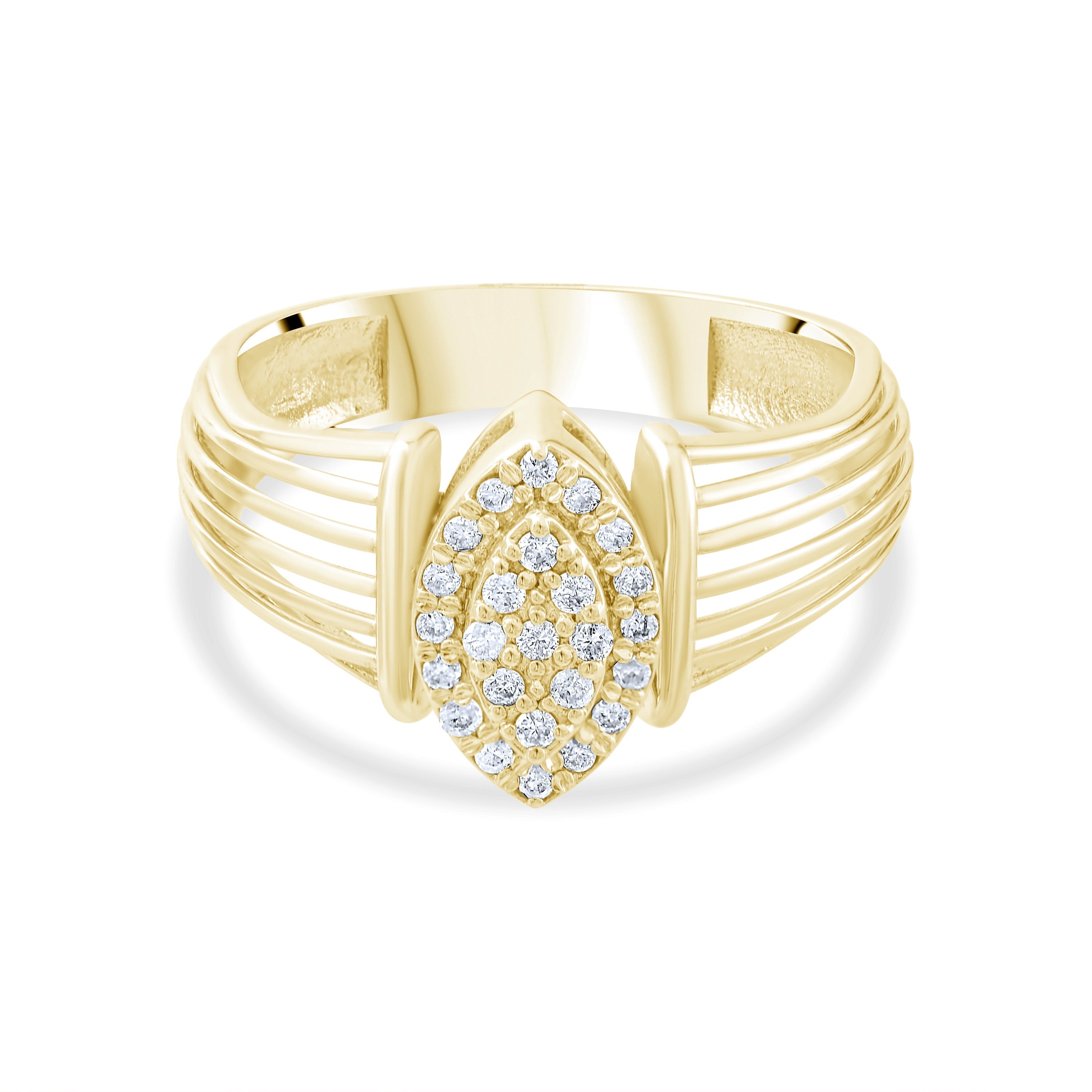 0.17 Carat Natural Diamond Ring – Fine Jewelry Design - Gold Stone Diamond