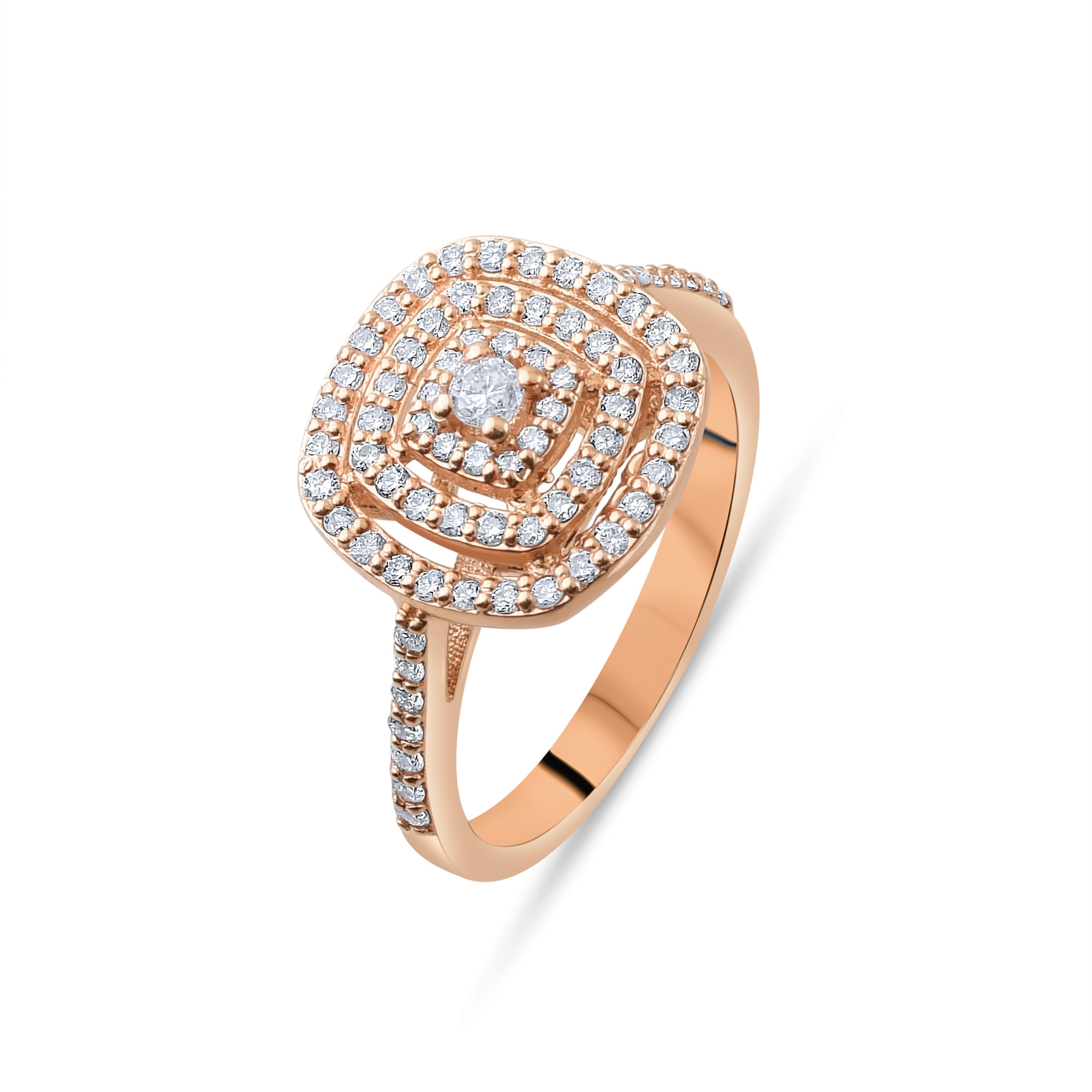 0.46 Carat Natural Diamond Ring – Fine Jewelry Design - Gold Stone Diamond