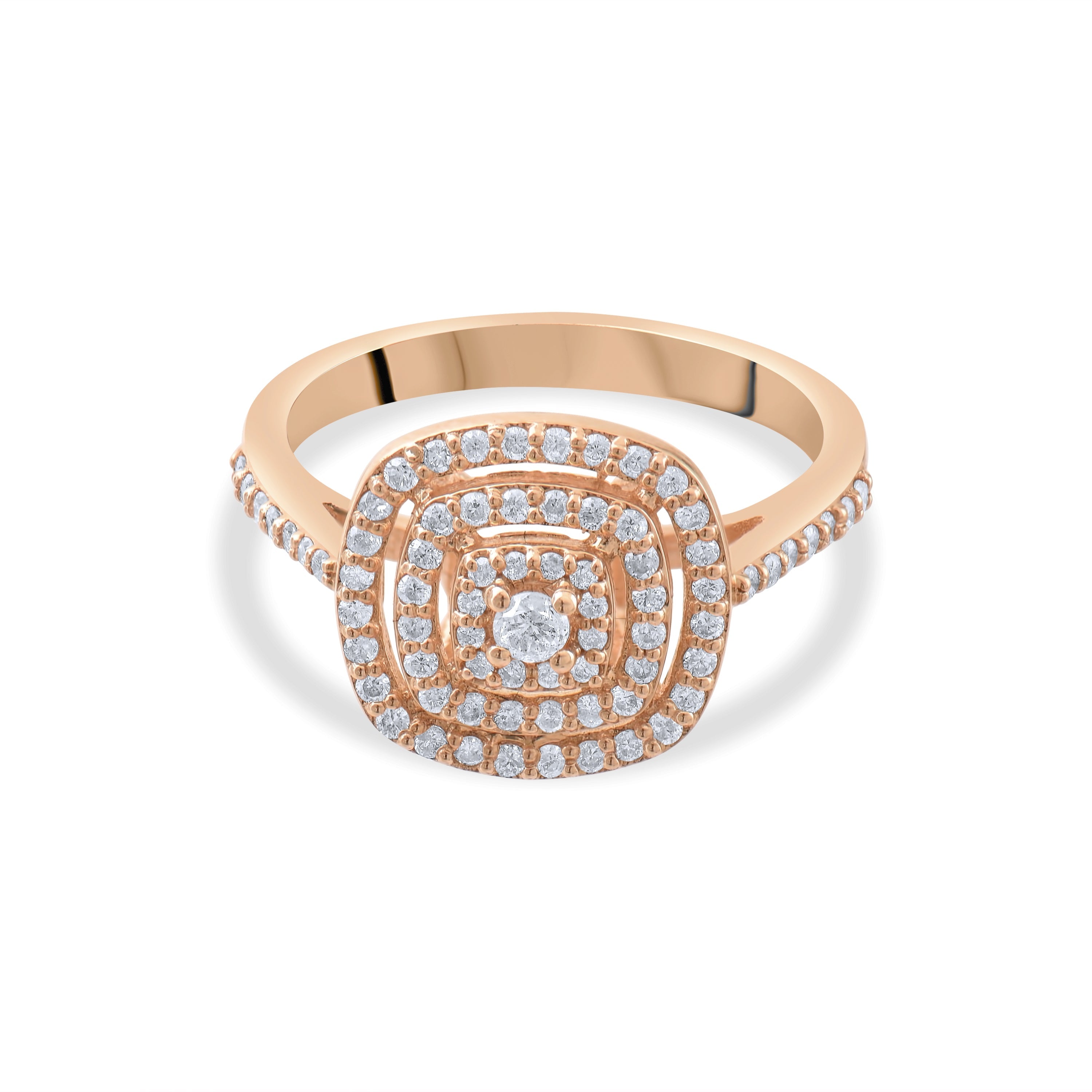 0.46 Carat Natural Diamond Ring – Fine Jewelry Design - Gold Stone Diamond