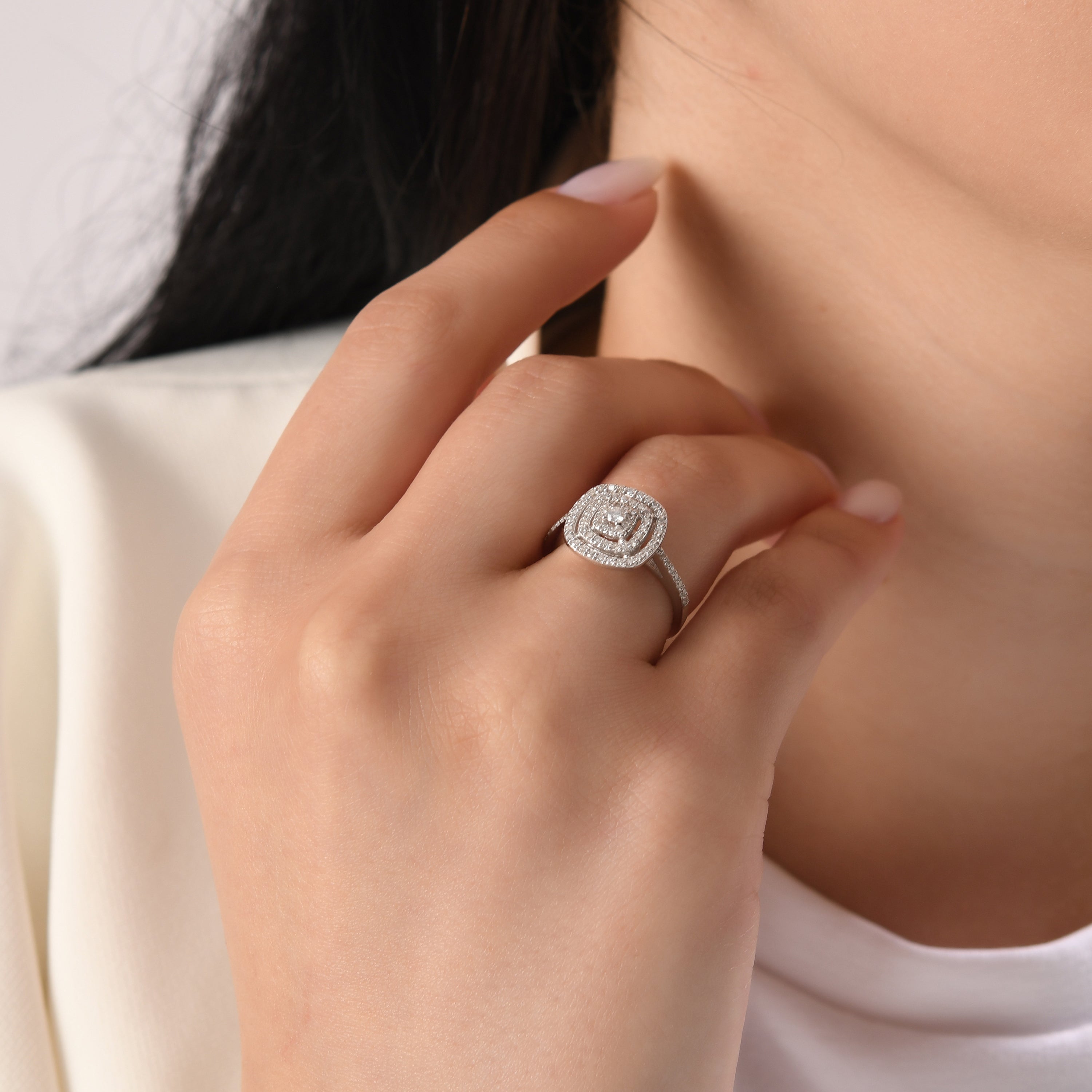 0.32 Carat Natural Diamond Ring – Fine Jewelry Design - Gold Stone Diamond