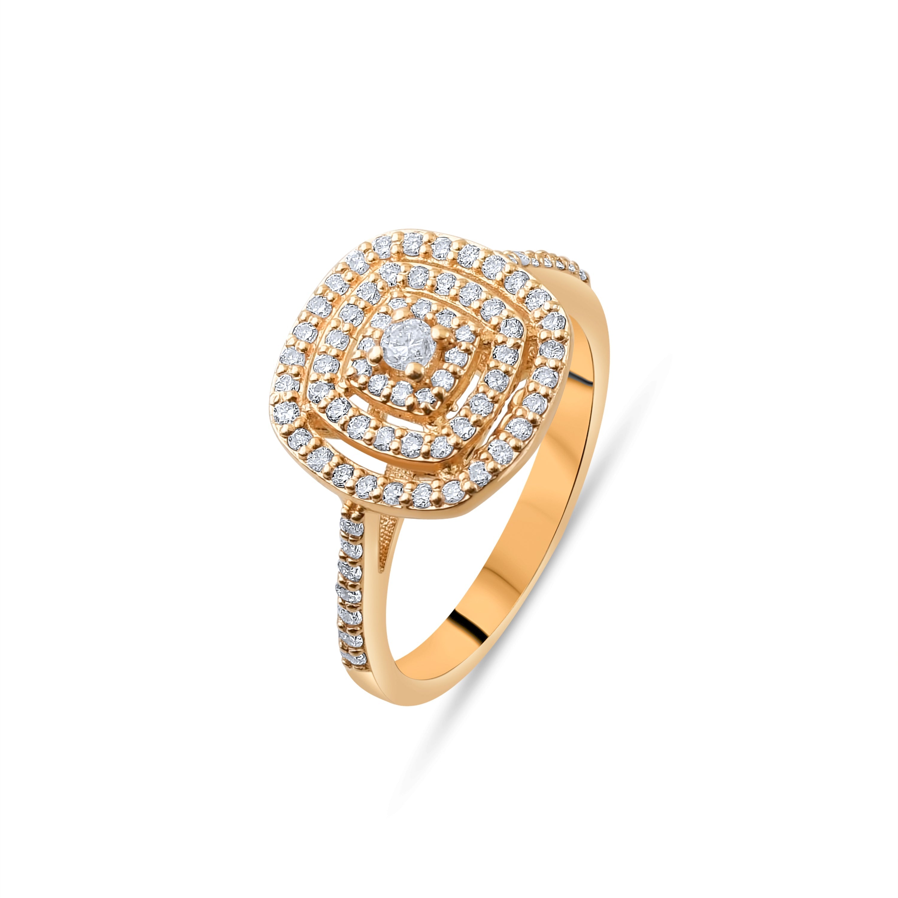 0.32 Carat Natural Diamond Ring – Fine Jewelry Design - Gold Stone Diamond