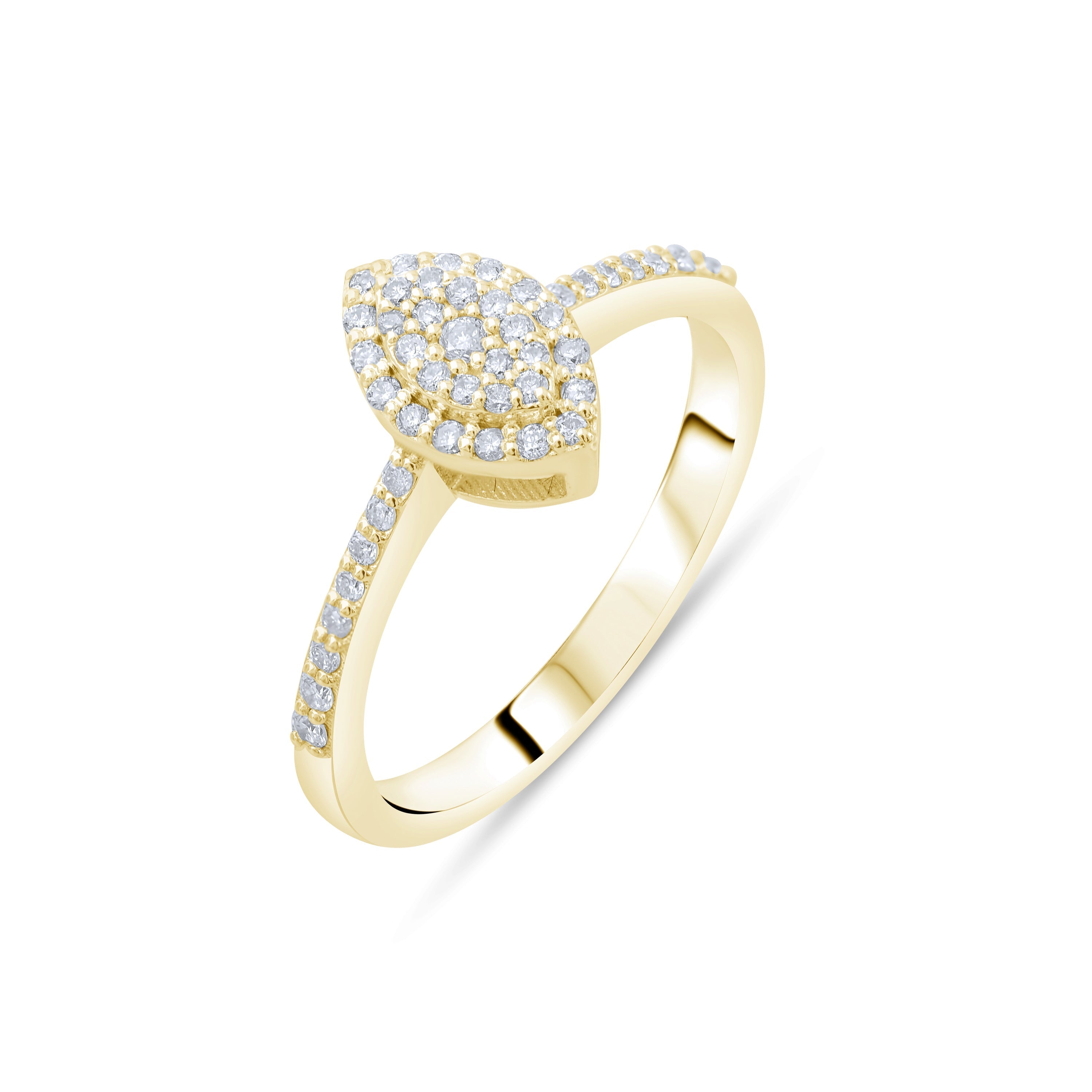 0.26 Carat Natural Diamond Ring – Fine Jewelry Design - Gold Stone Diamond