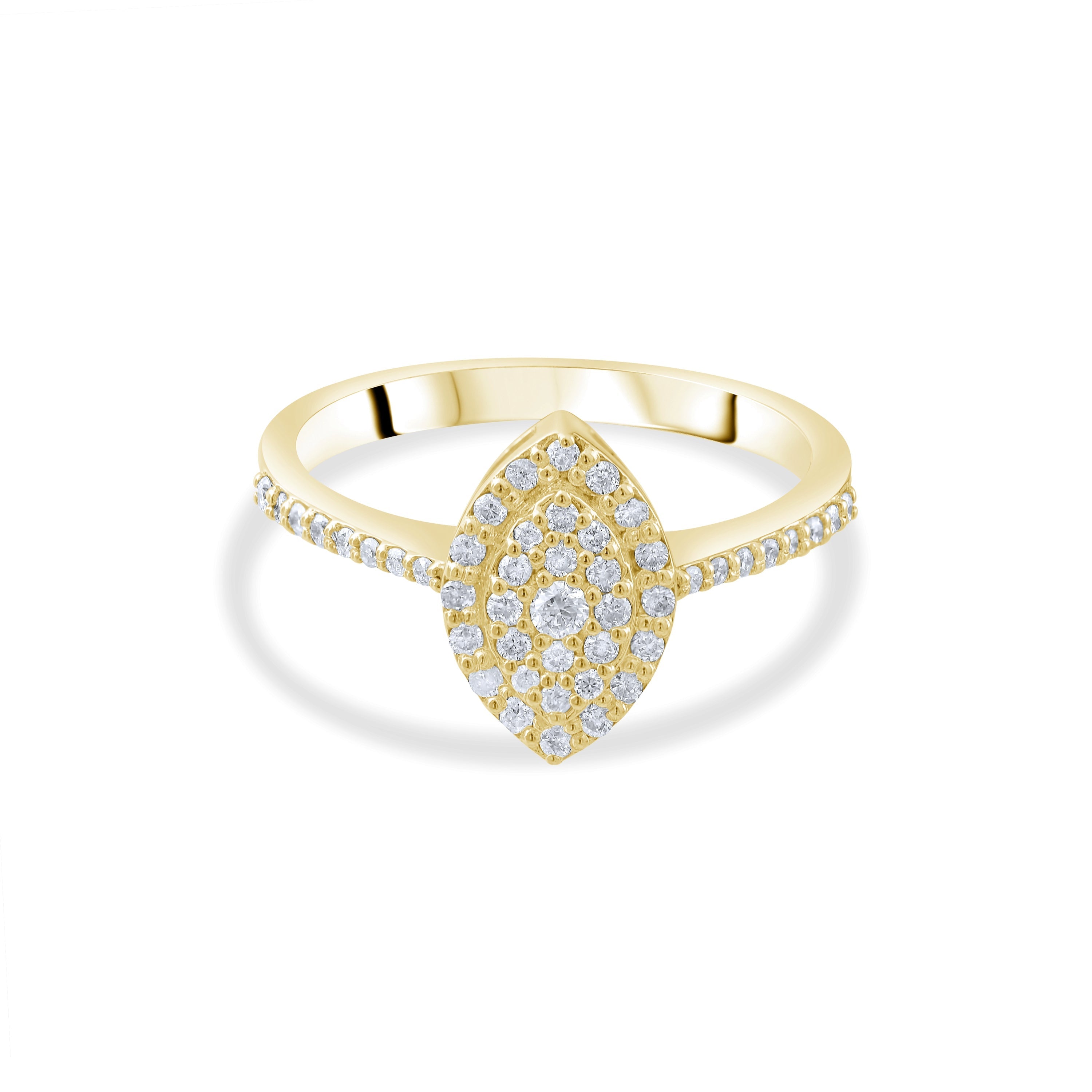 0.26 Carat Natural Diamond Ring – Fine Jewelry Design - Gold Stone Diamond