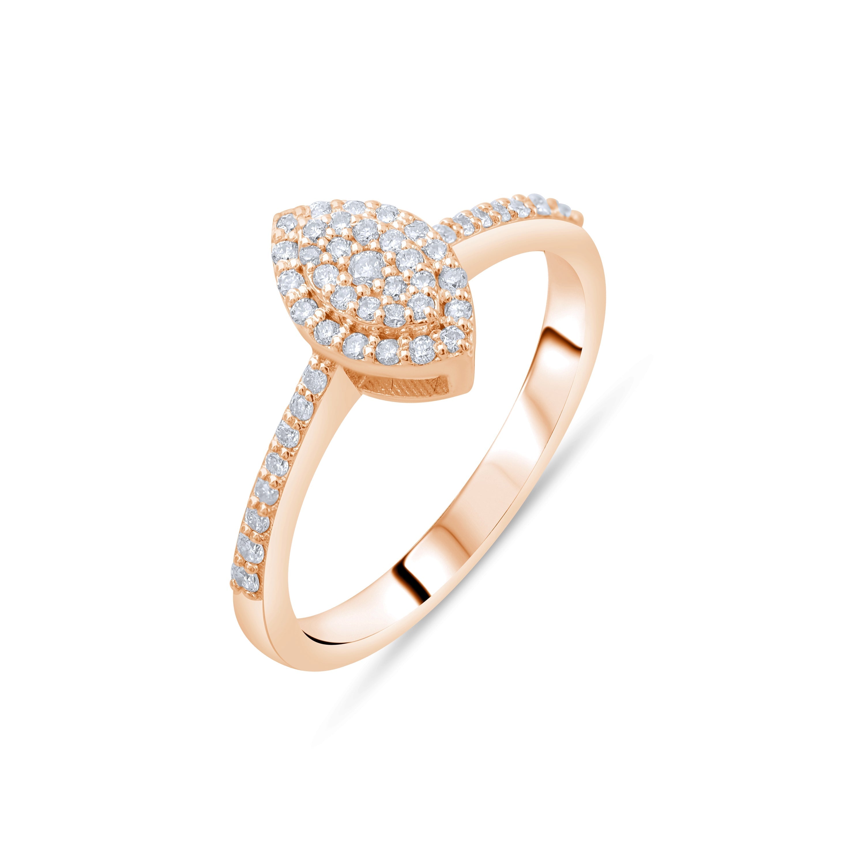 0.26 Carat Natural Diamond Ring – Fine Jewelry Design - Gold Stone Diamond