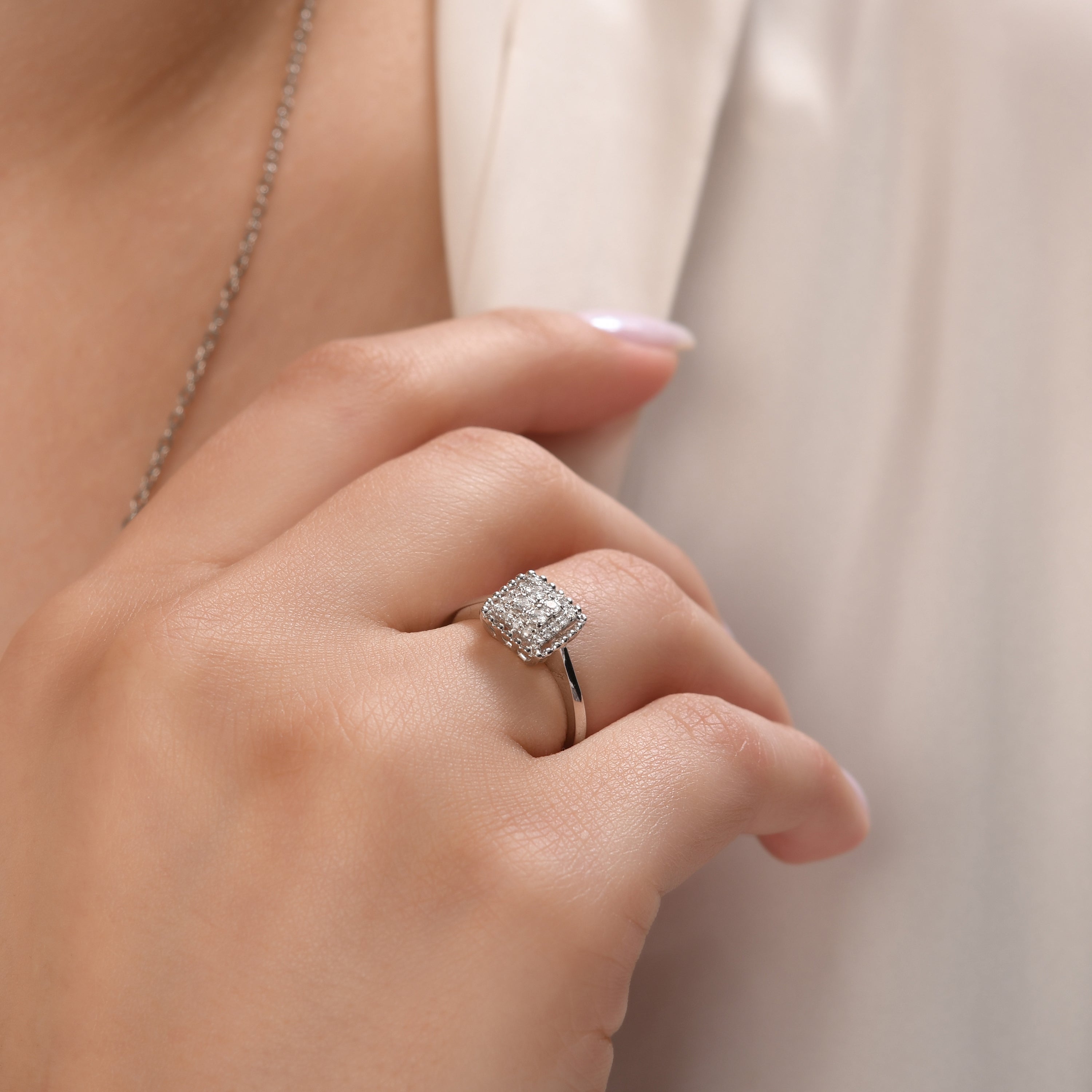 0.23 Carat Natural Diamond Ring – Fine Jewelry Design - Gold Stone Diamond