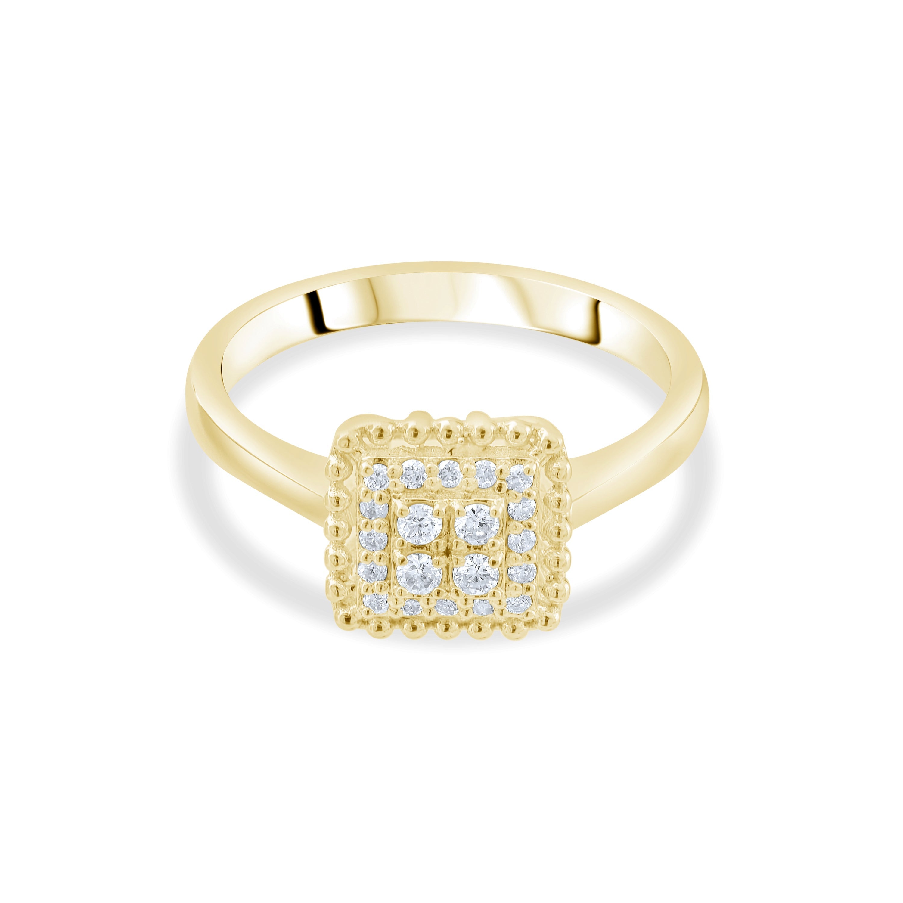 0.23 Carat Natural Diamond Ring – Fine Jewelry Design - Gold Stone Diamond