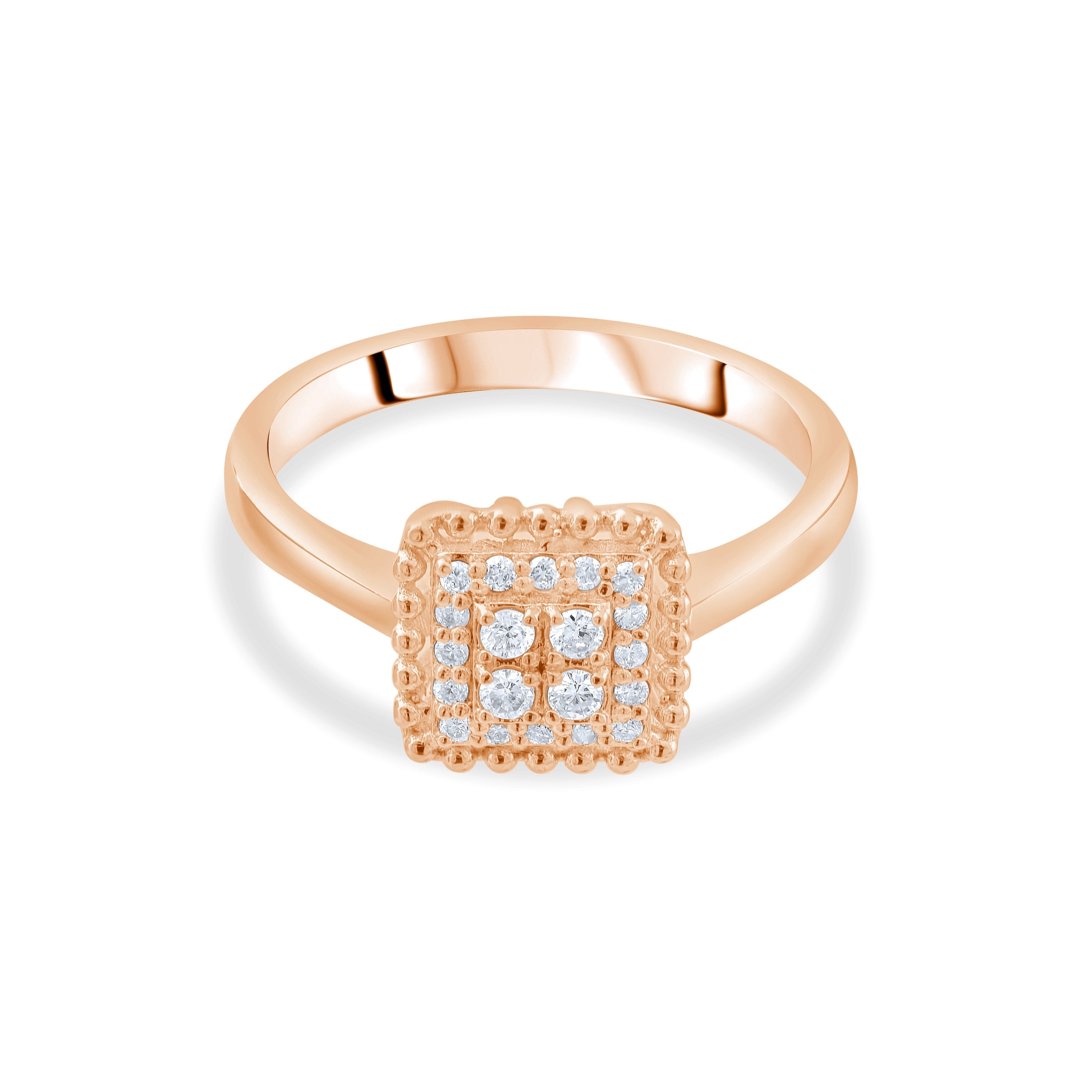 0.23 Carat Natural Diamond Ring – Fine Jewelry Design - Gold Stone Diamond