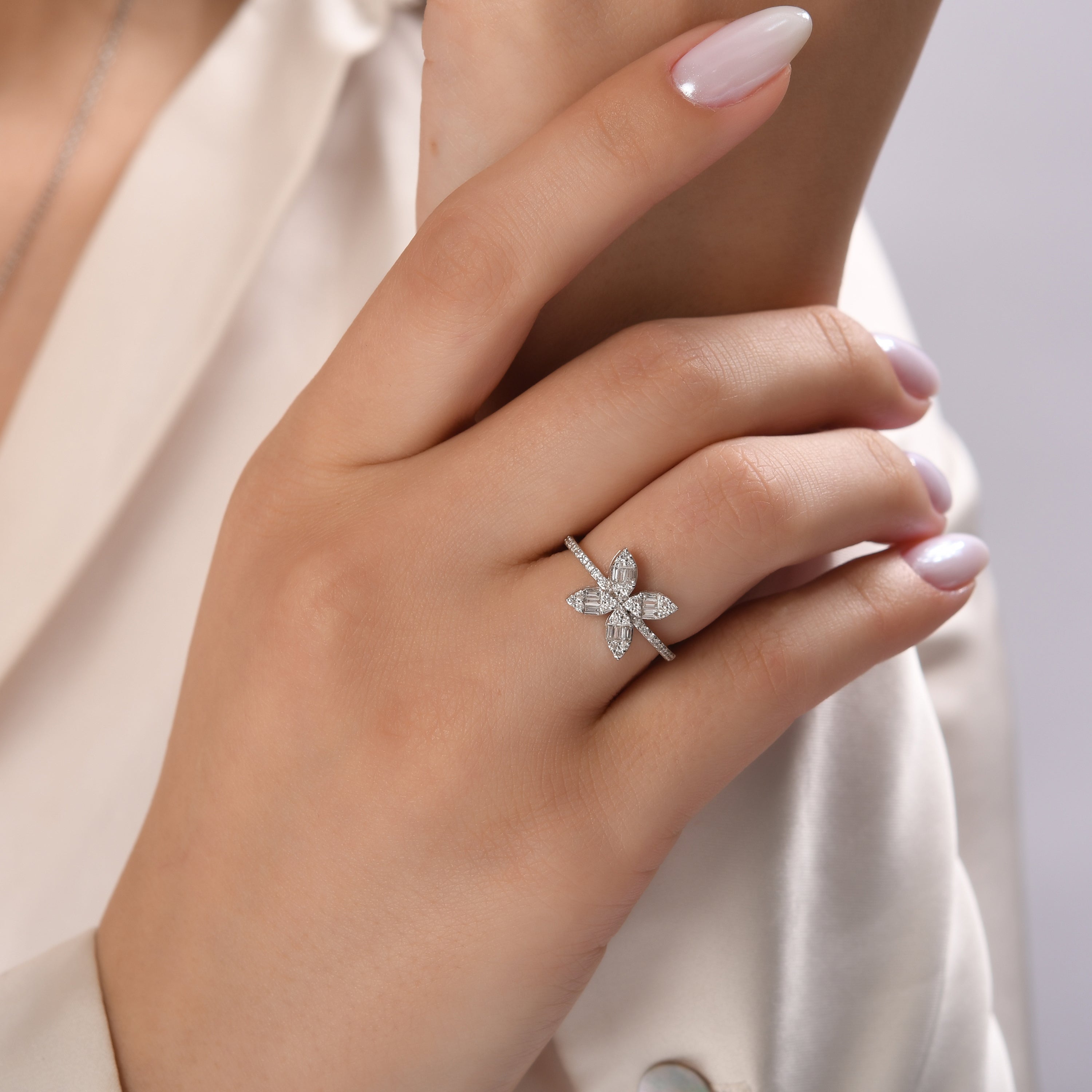 0.32 Carat Natural Baguette Diamond Ring – Fine Jewelry Design - Gold Stone Diamond