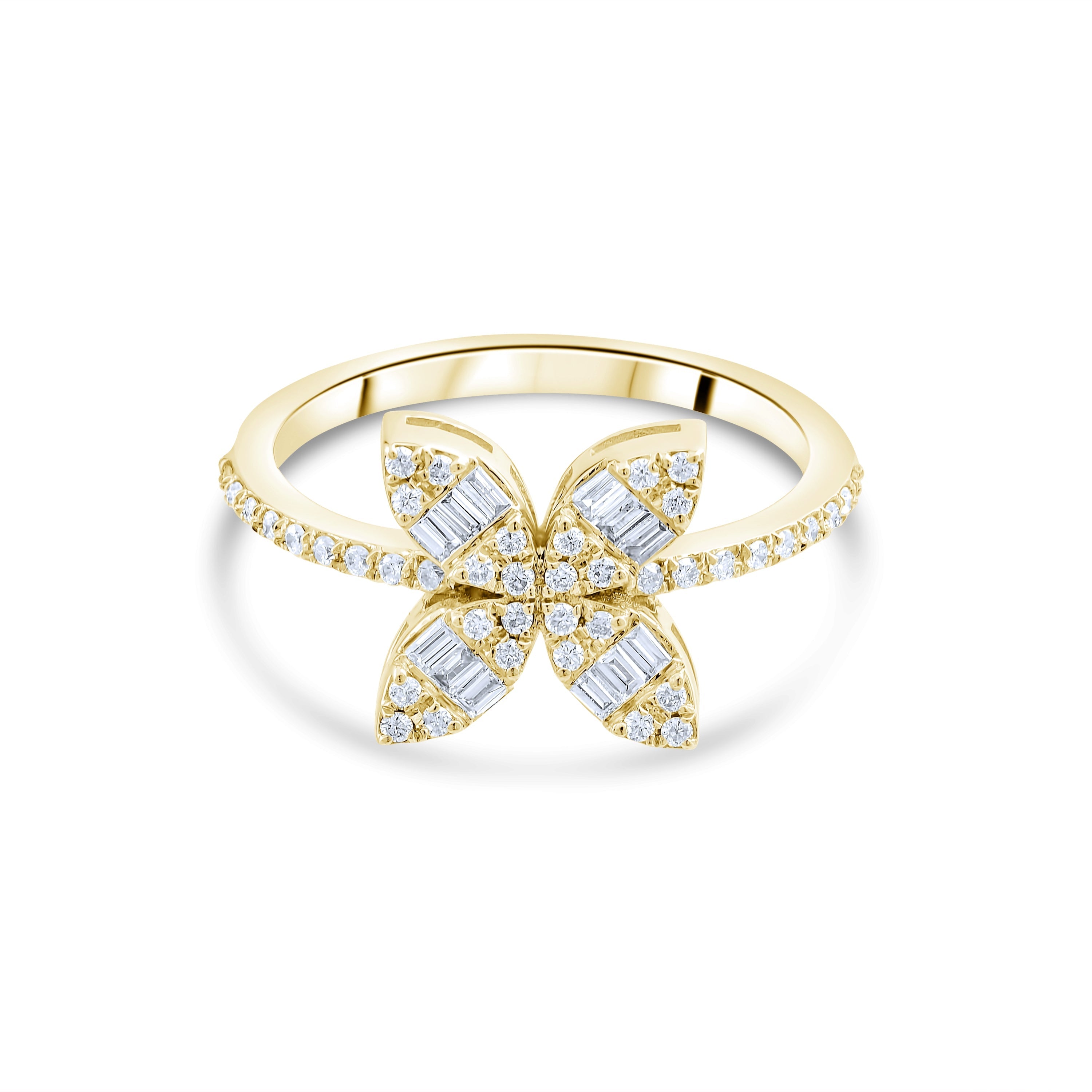 0.32 Carat Natural Baguette Diamond Ring – Fine Jewelry Design - Gold Stone Diamond