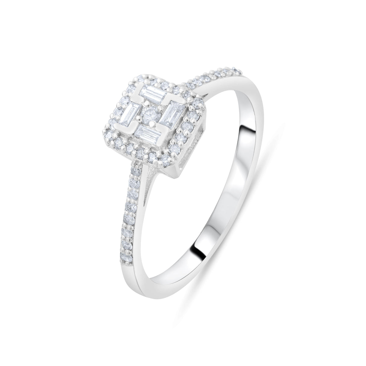 0.42 Carat Natural Baguette Diamond Ring – Fine Jewelry Design - Gold Stone Diamond
