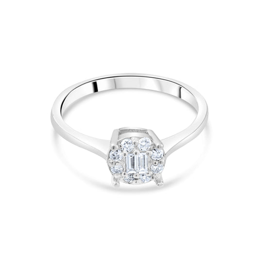 0.20 Carat Natural Baguette Diamond Ring – Fine Jewelry Design - Gold Stone Diamond