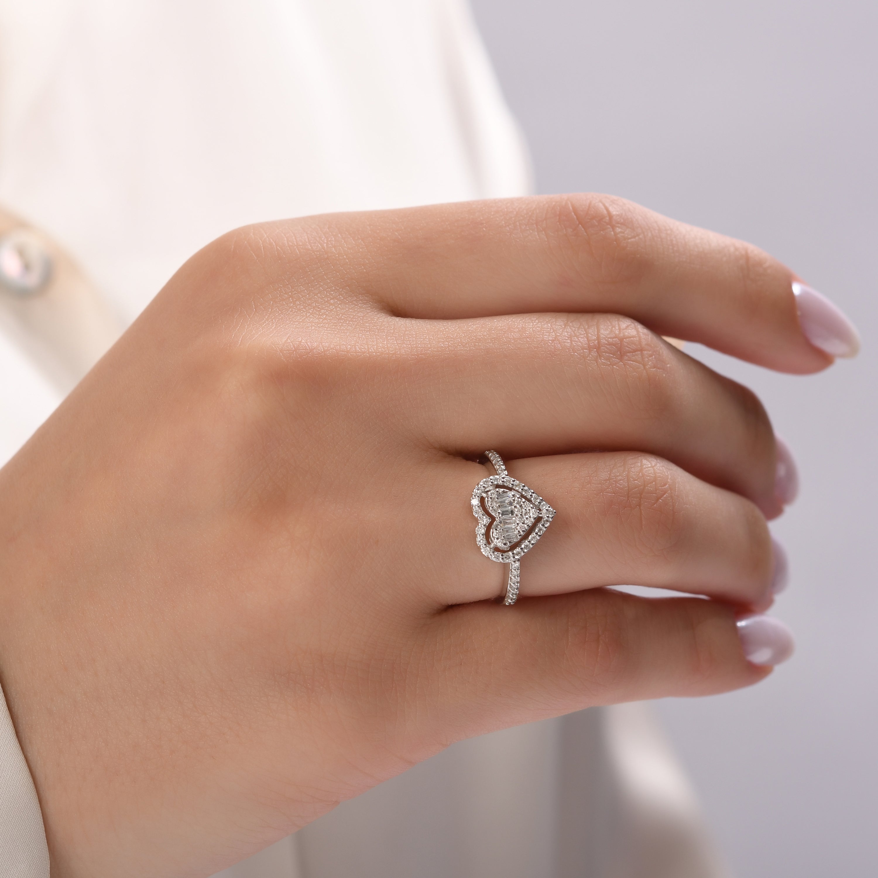 0.23 Carat Natural Baguette Diamond Ring – Fine Jewelry Design Style - Gold Stone Diamond