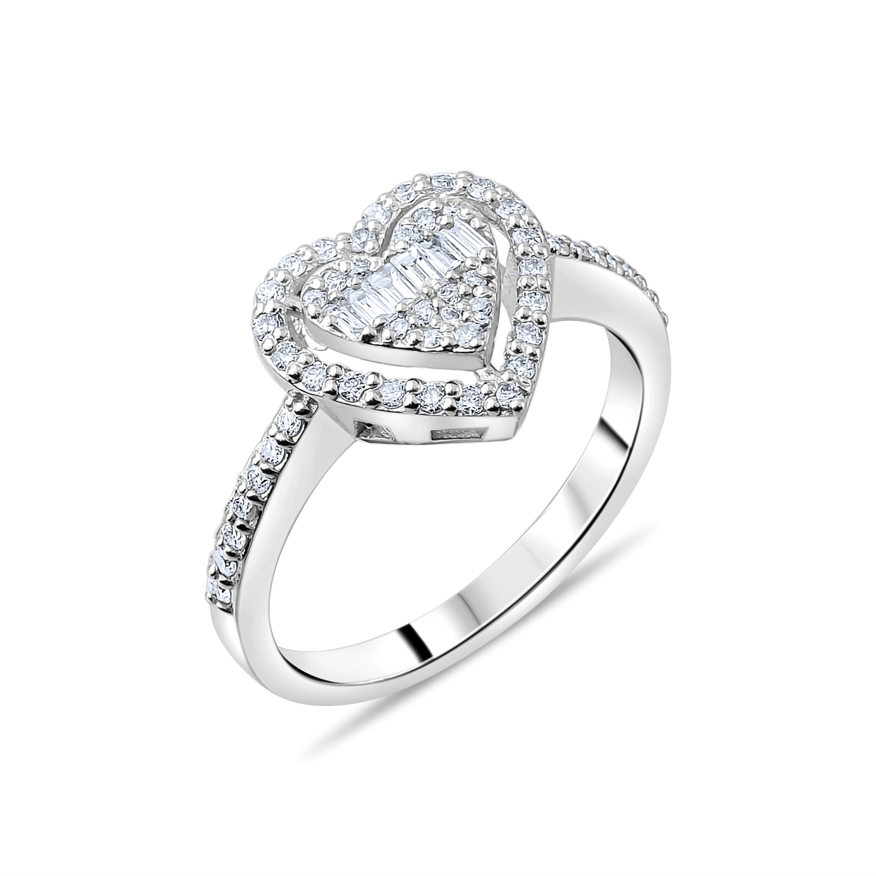 0.23 Carat Natural Baguette Diamond Ring in 14K Gold by Gold Stone Diamond