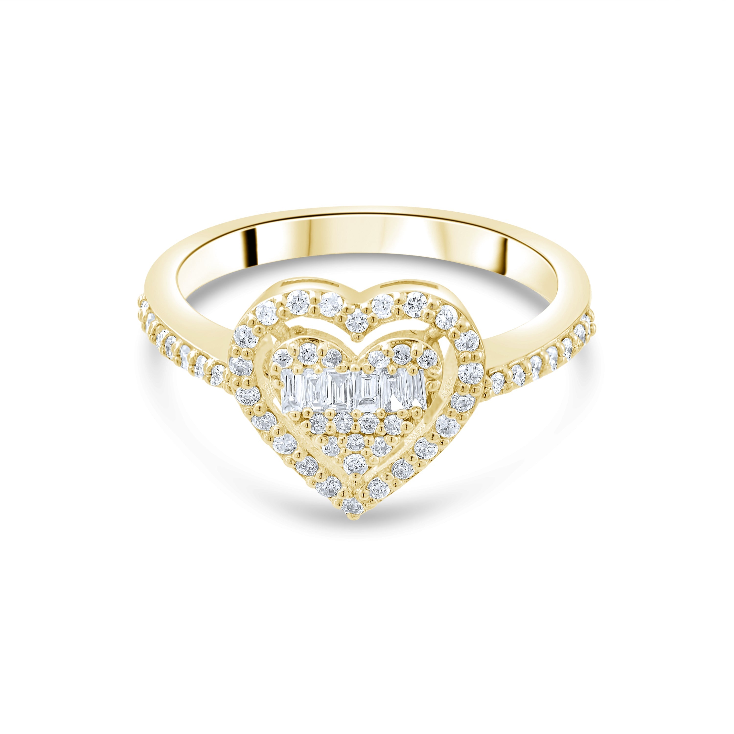 0.23 Carat Natural Baguette Diamond Ring – Fine Jewelry Design Style - Gold Stone Diamond