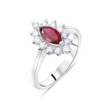 1.55 Carat Natural Diamond and Rhodolite Ring – Fine Jewelry Design