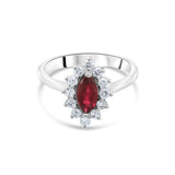 1.55 Carat Natural Diamond and Rhodolite Ring – Fine Jewelry Design