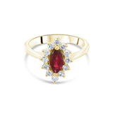 1.55 Carat Natural Diamond and Rhodolite Ring – Fine Jewelry Design