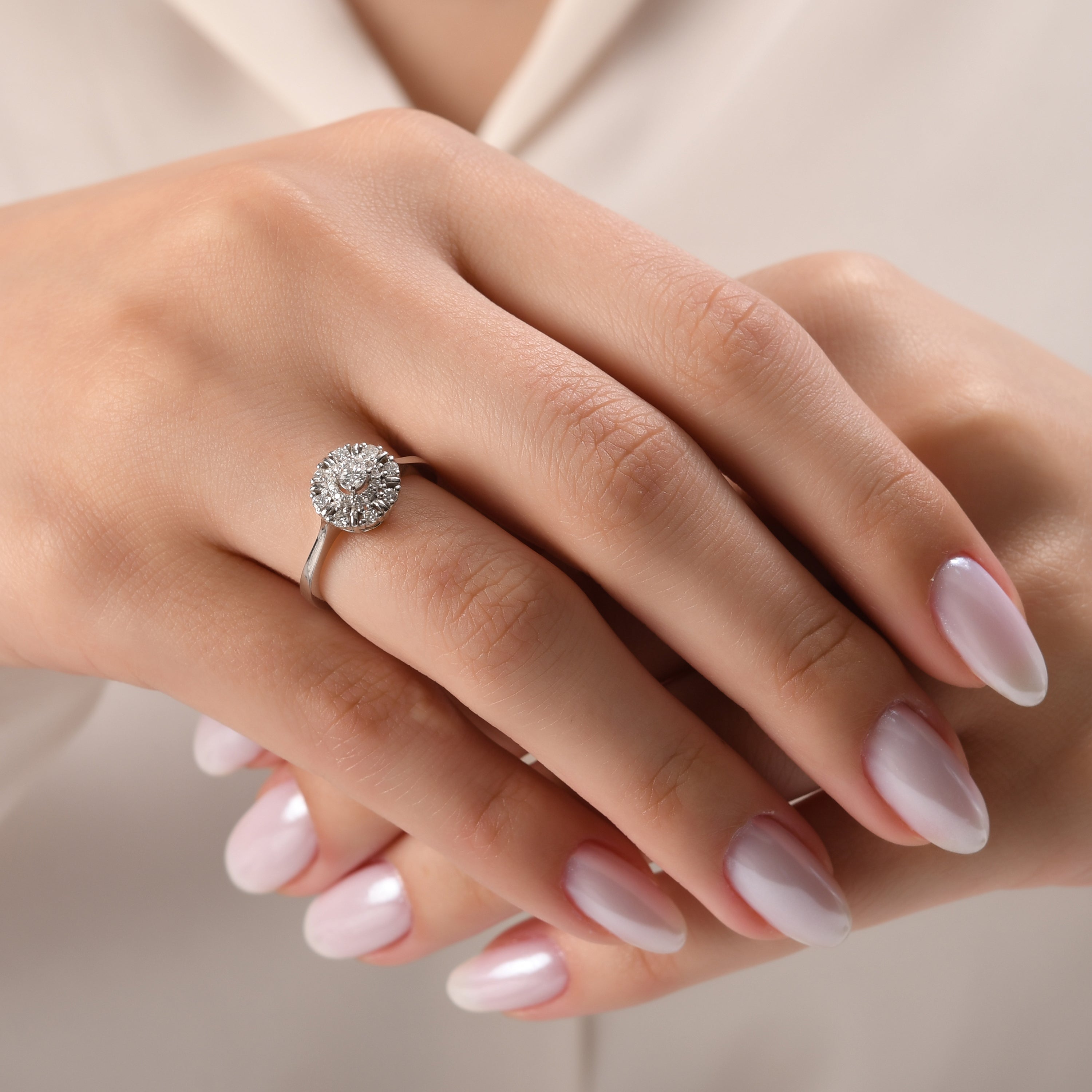 0.39 Carat Natural Diamond Ring – Fine Jewelry Design Style - Gold Stone Diamond