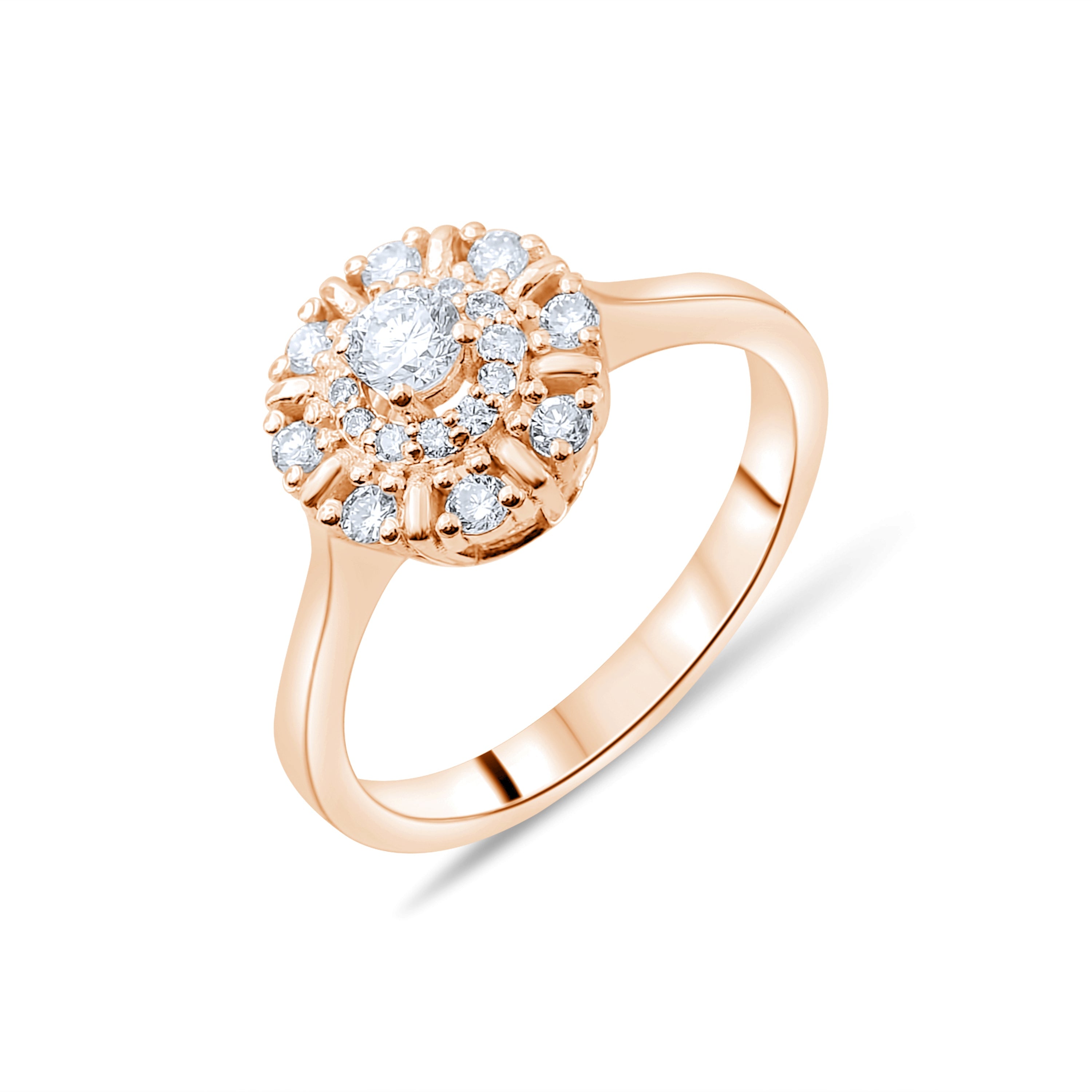 0.39 Carat Natural Diamond Ring – Fine Jewelry Design Style - Gold Stone Diamond