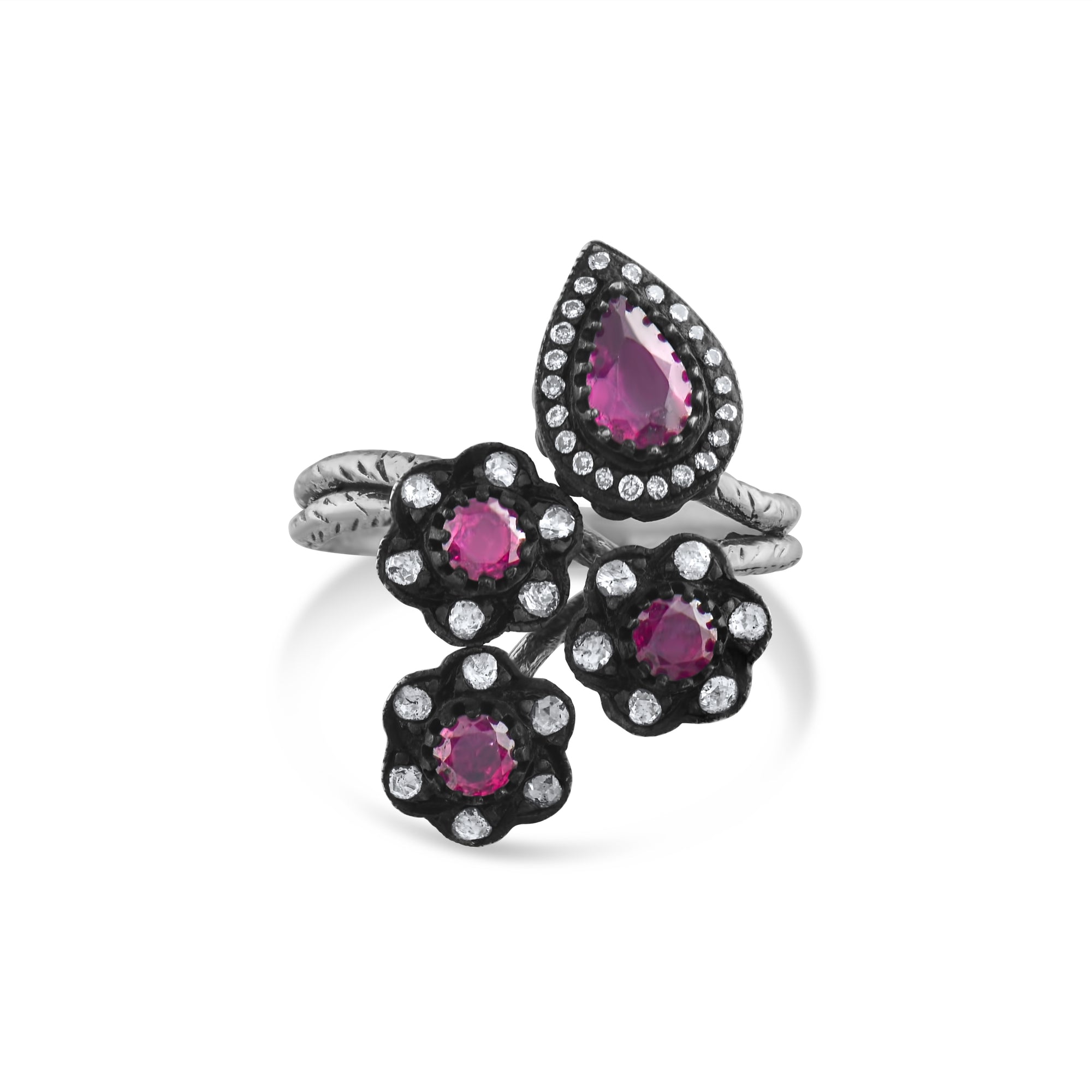 1.72 Carat Natural Diamond and Ruby Ring – Elegant Fine Jewelry Design - Gold Stone Diamond