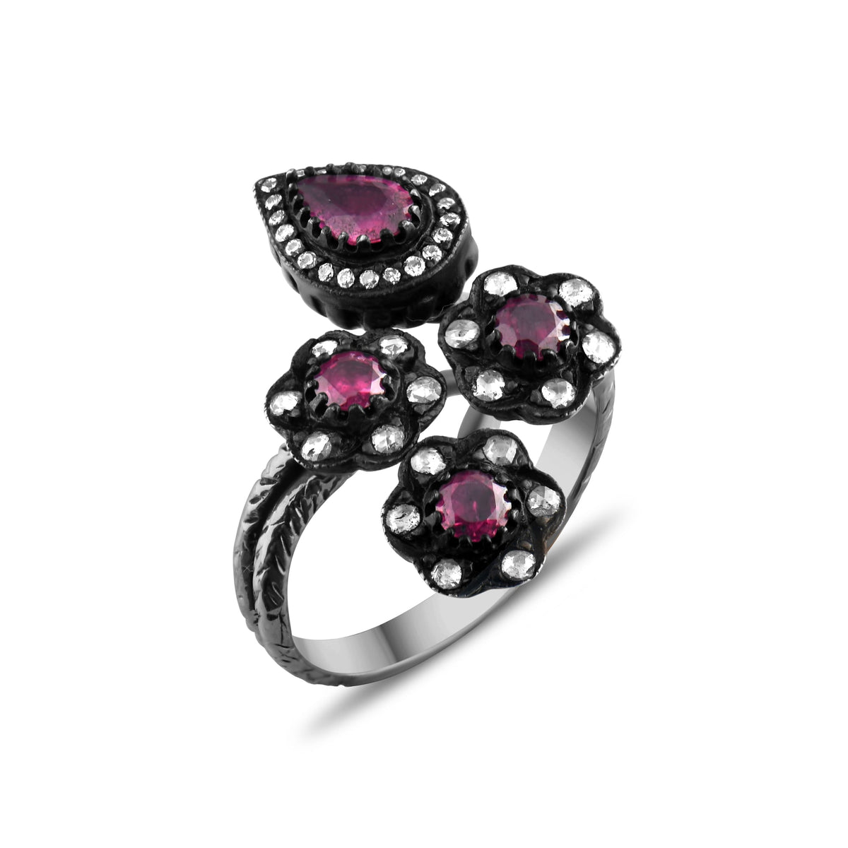 1.72 Carat Natural Diamond and Ruby Ring – Elegant Fine Jewelry Design - Gold Stone Diamond