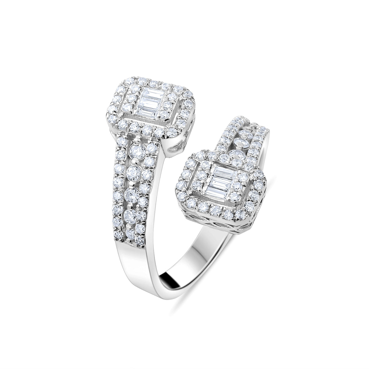 0.70 Carat Natural Baguette Diamond Ring – Fine Jewelry Design Style - Gold Stone Diamond