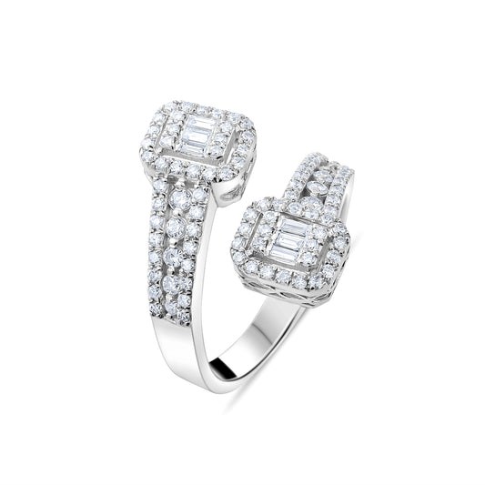 0.70 Carat Natural Baguette Diamond Ring – Fine Jewelry Design Style - Gold Stone Diamond
