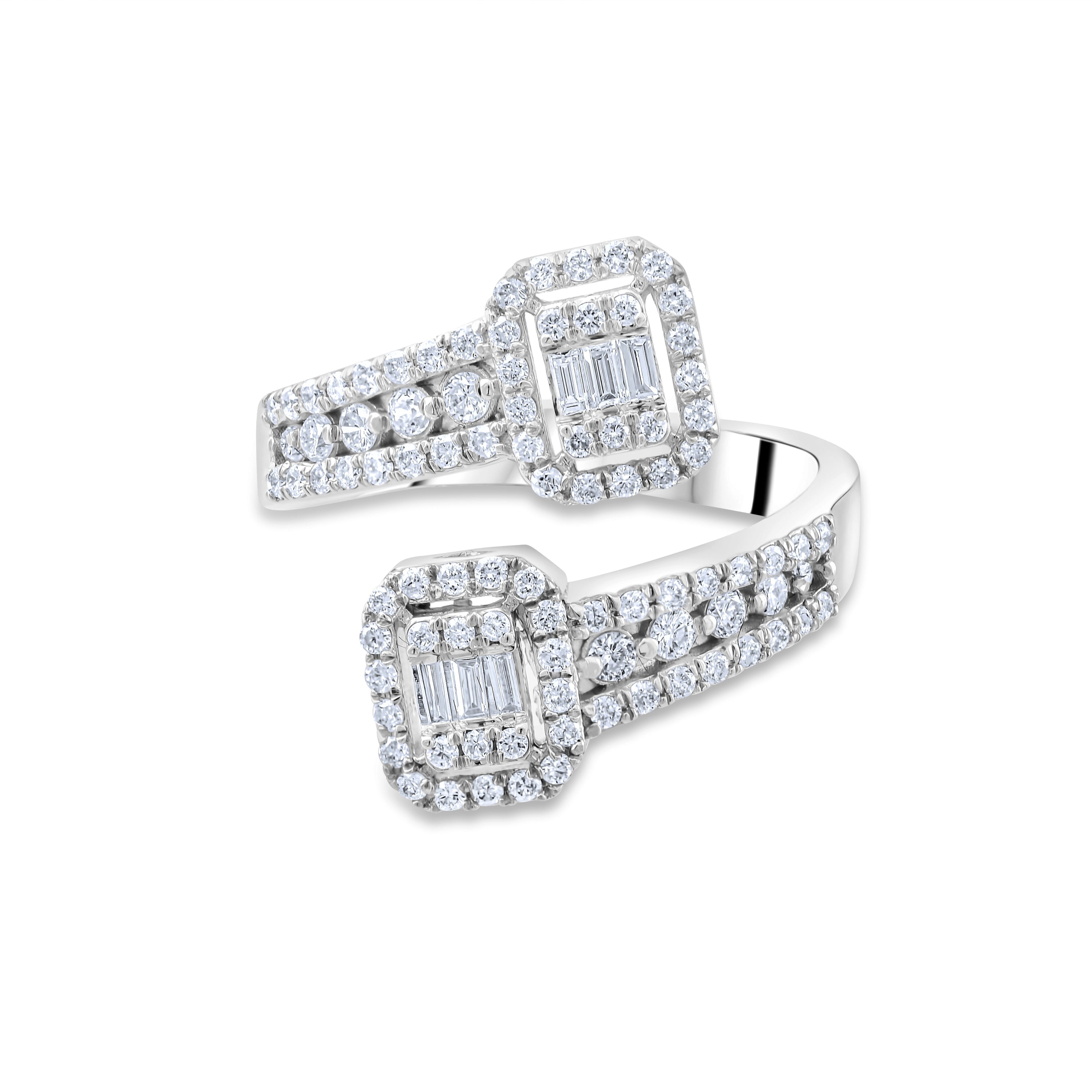 0.70 Carat Natural Baguette Diamond Ring – Fine Jewelry Design Style - Gold Stone Diamond