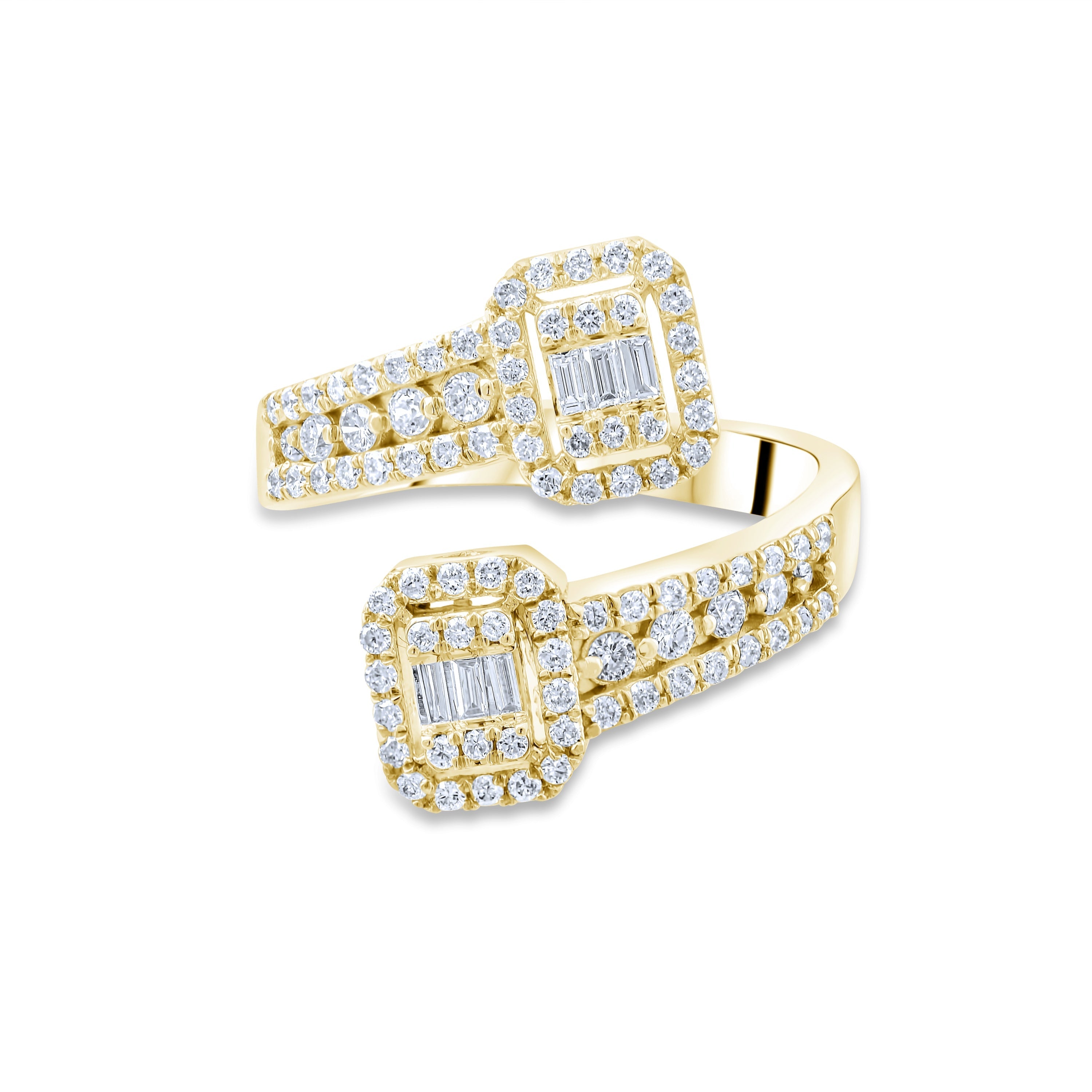 0.70 Carat Natural Baguette Diamond Ring – Fine Jewelry Design Style - Gold Stone Diamond