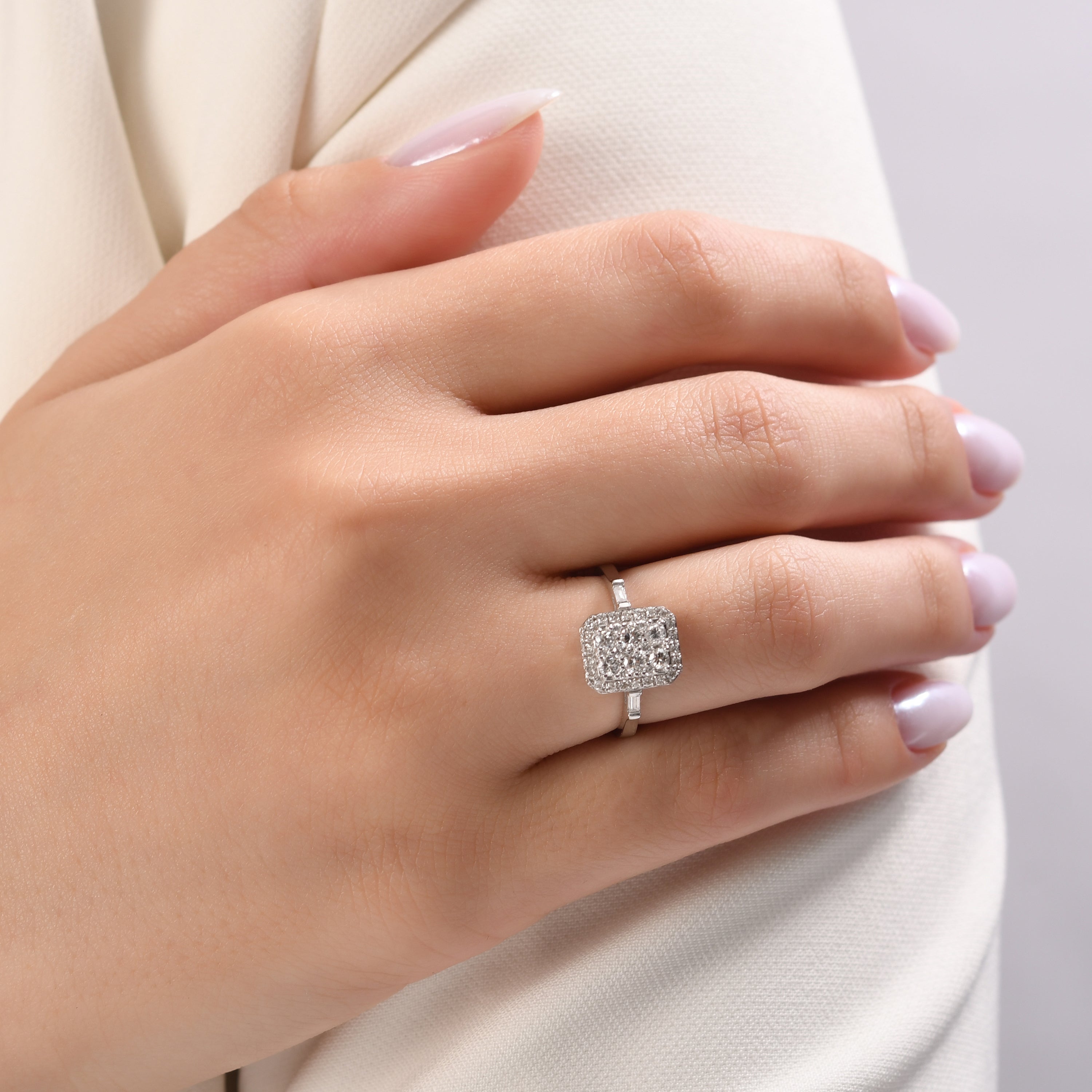 0.42 Carat Natural Diamond Ring – Fine Jewelry Design Style - Gold Stone Diamond