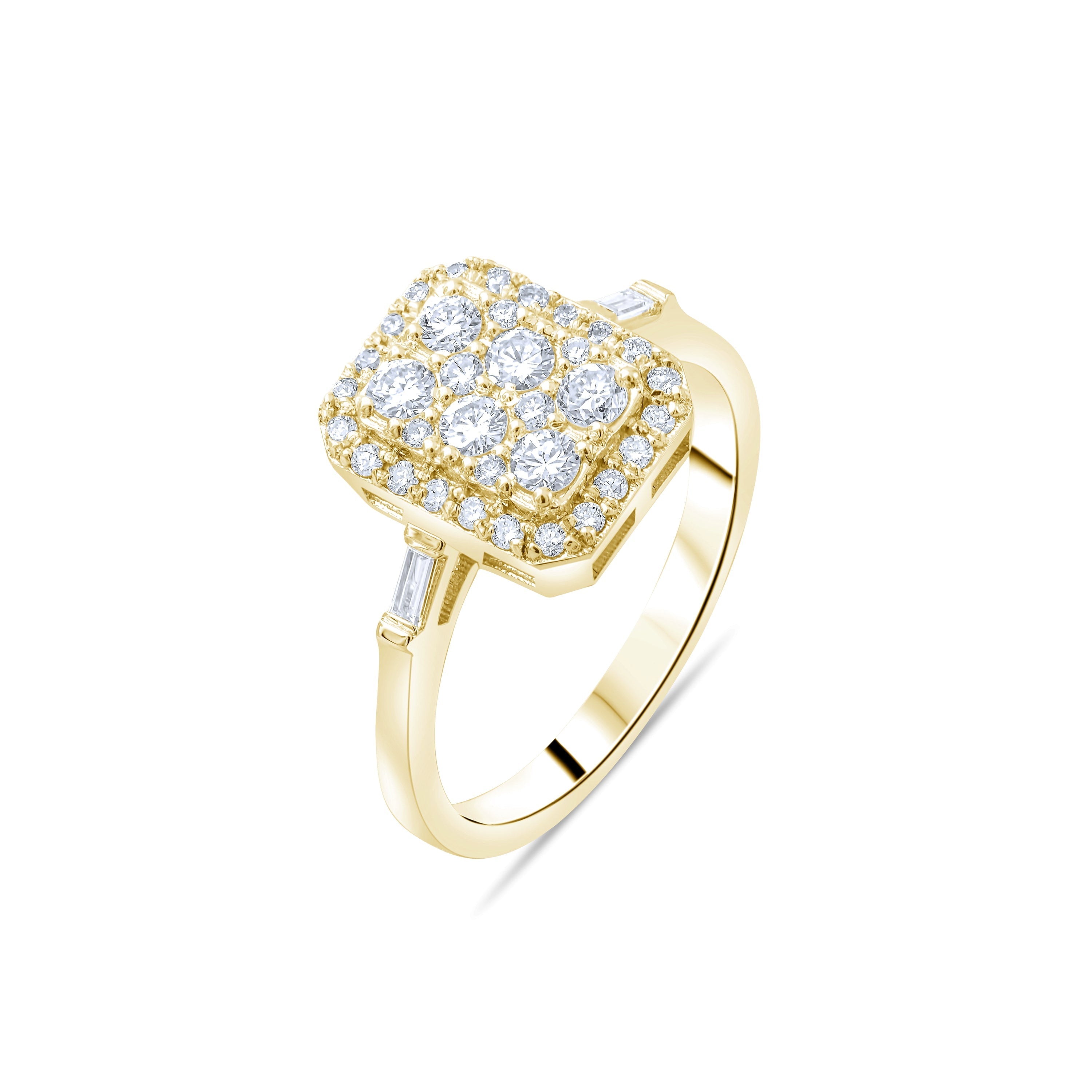 0.42 Carat Natural Diamond Ring – Fine Jewelry Design Style - Gold Stone Diamond