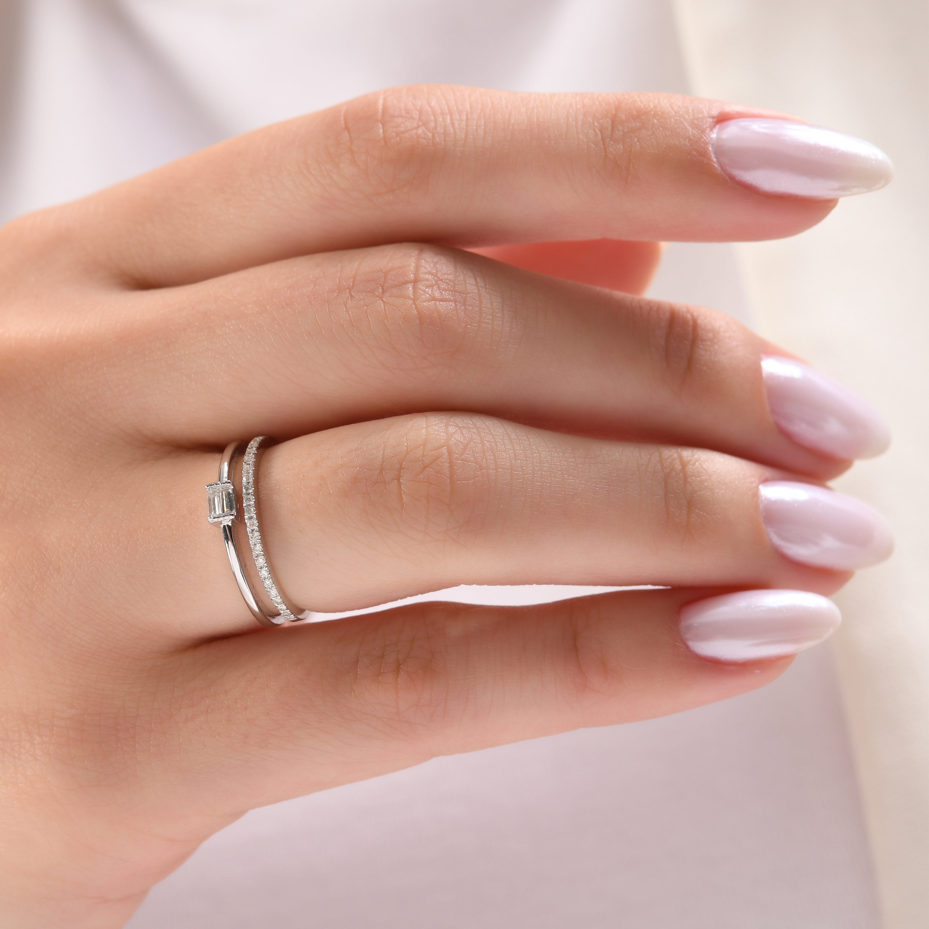 0.23 Carat Natural Baguette Diamond Ring – Fine Jewelry Design Style - Gold Stone Diamond