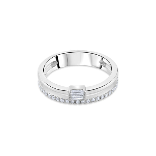 0.23 Carat Natural Baguette Diamond Ring – Fine Jewelry Design Style - Gold Stone Diamond