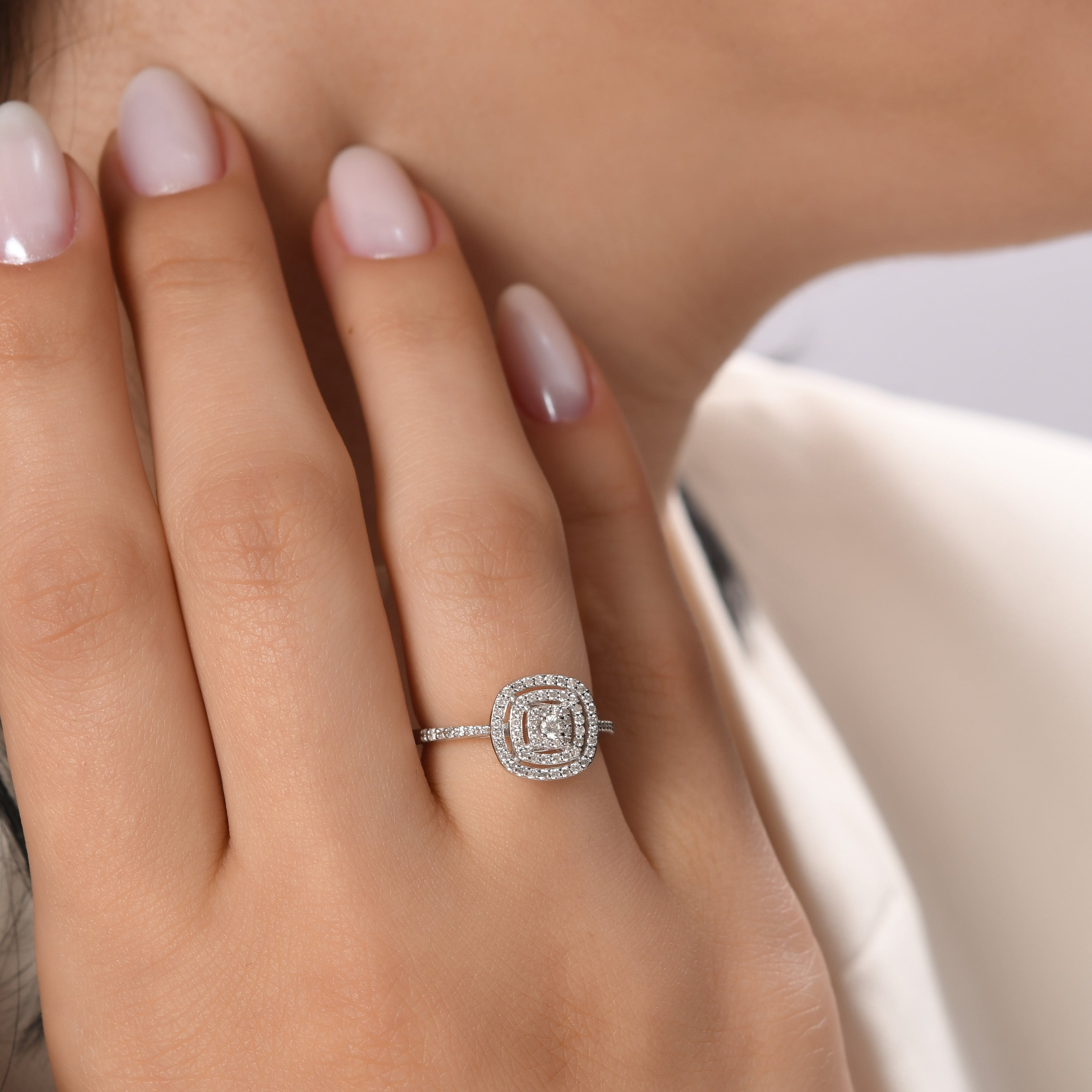 0.74 Carat Natural Diamond Ring – Fine Jewelry Design Luxury Ring - Gold Stone Diamond
