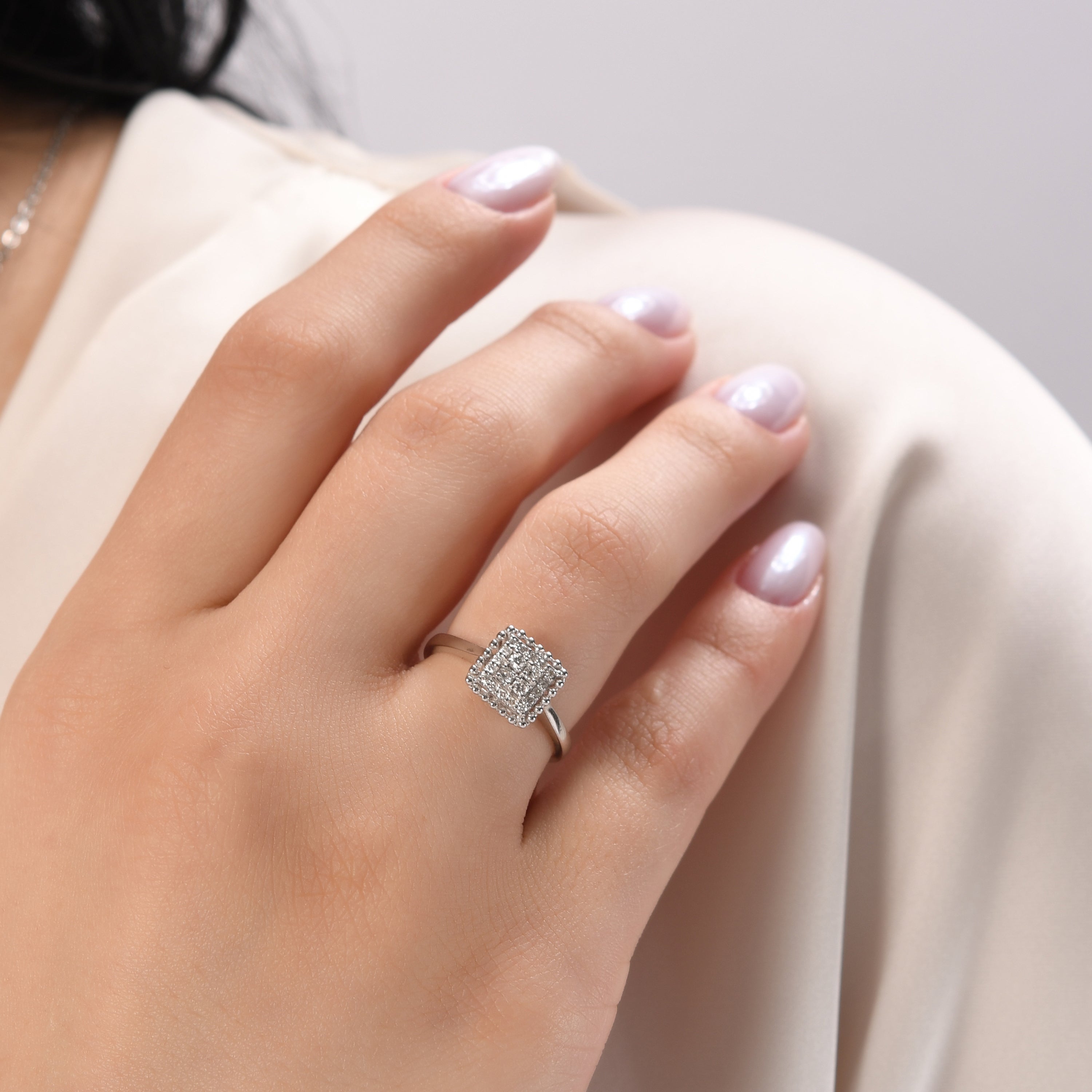 0.41 Carat Natural Diamond Ring – Fine Jewelry Design - Gold Stone Diamond