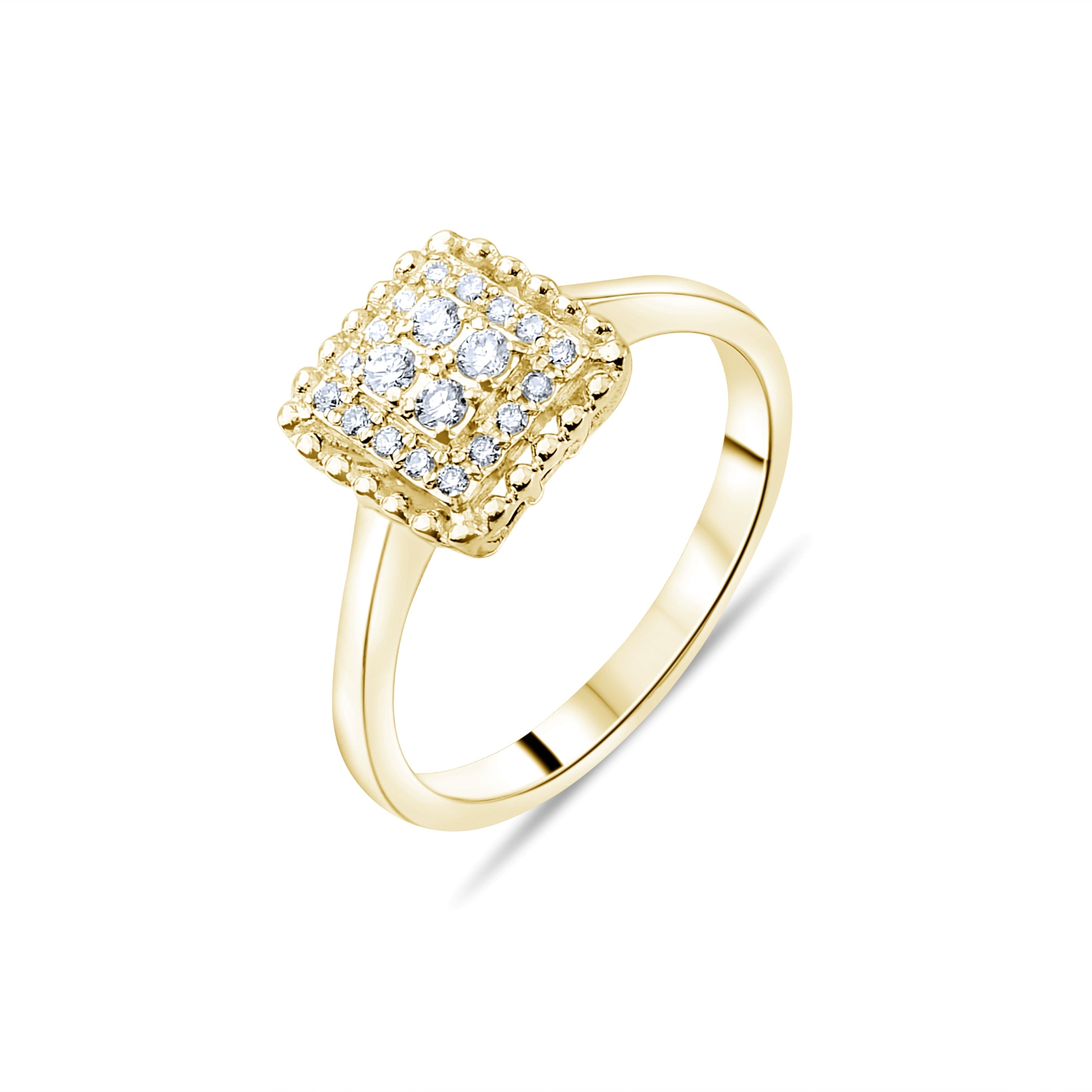 0.41 Carat Natural Diamond Ring – Fine Jewelry Design - Gold Stone Diamond