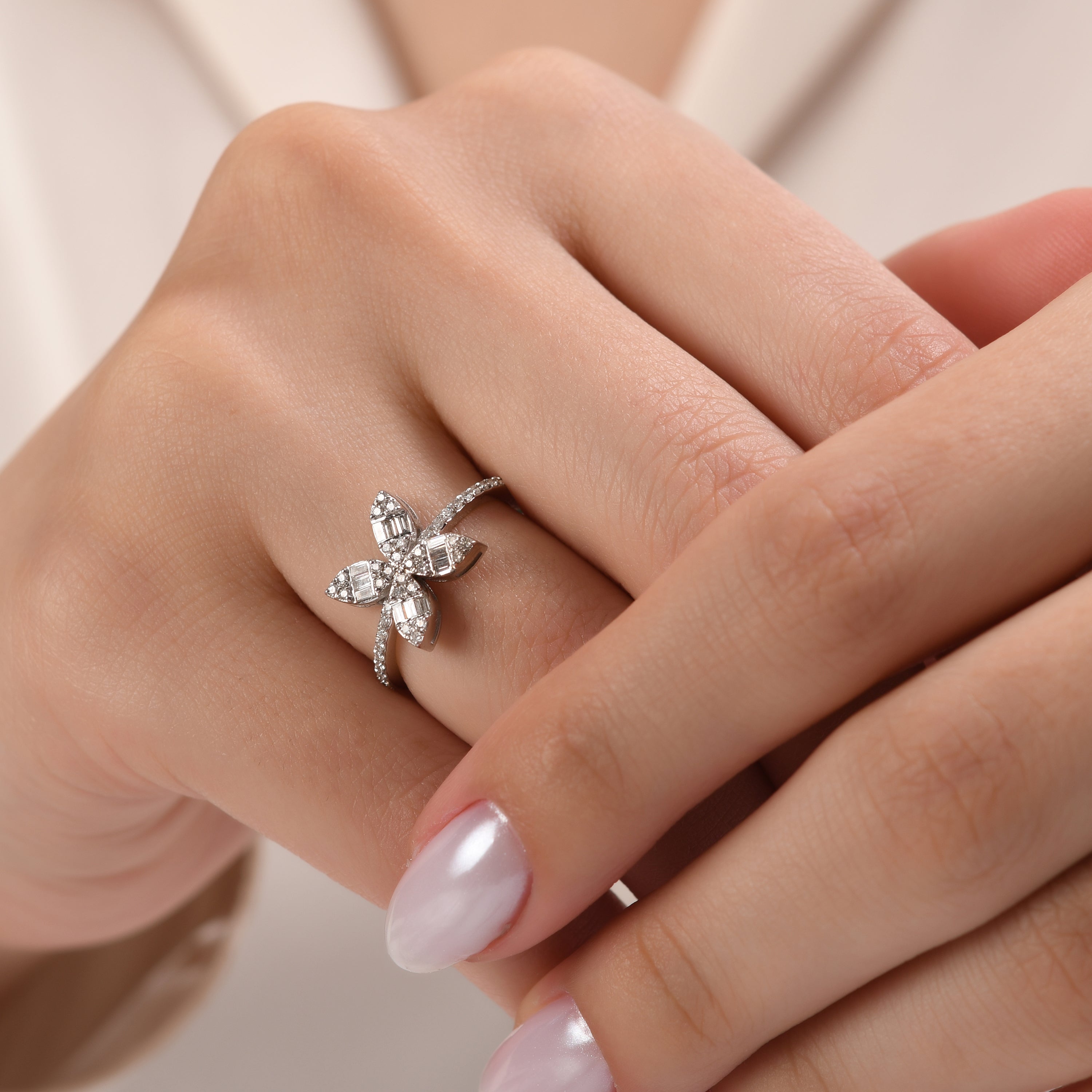 0.35 Carat Natural Baguette Diamond Ring – Fine Jewelry Design - Gold Stone Diamond