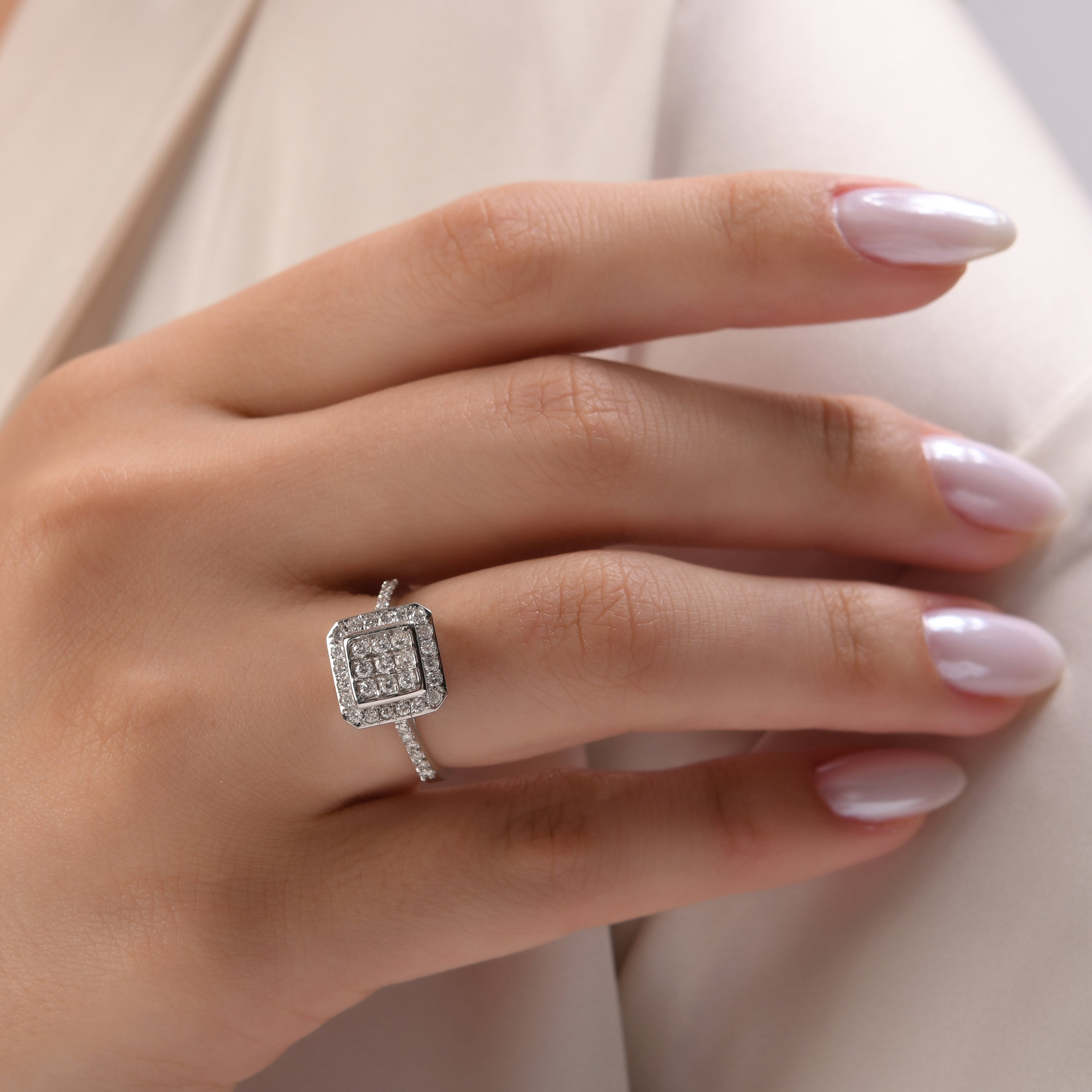 0.69 Carat Natural Diamond Ring – Fine Jewelry Design - Gold Stone Diamond
