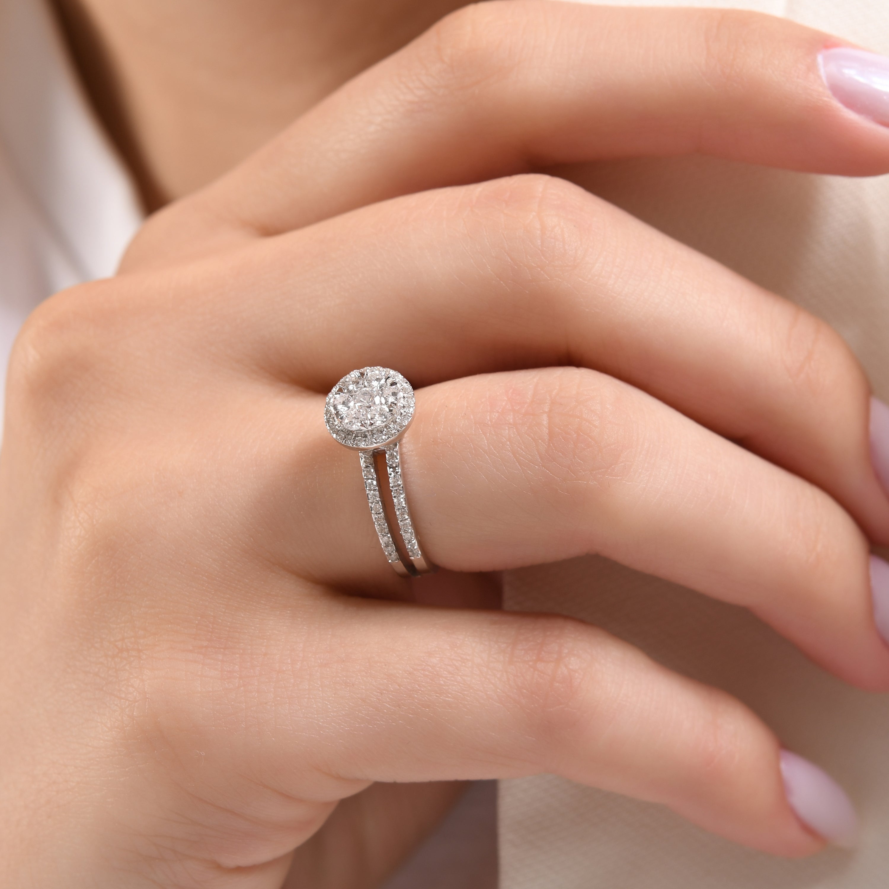 0.45 Carat Natural Diamond Ring – Fine Jewelry Design - Gold Stone Diamond