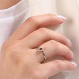 0.23 Carat Natural Diamond and Ruby Ring – Fine Jewelry Design - Gold Stone Diamond