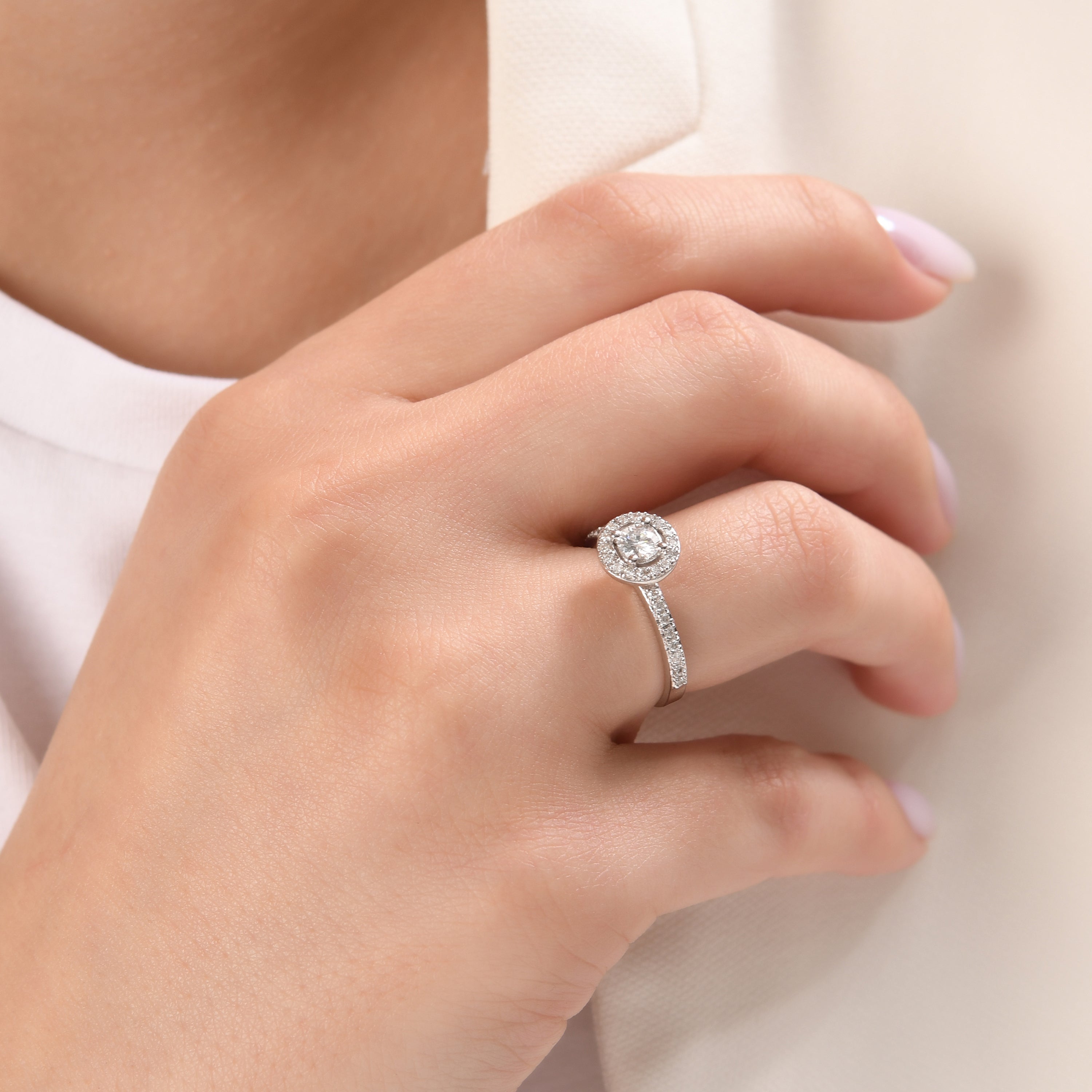 0.60 Carat Natural Diamond Ring – Elegant Fine Jewelry Design - Gold Stone Diamond