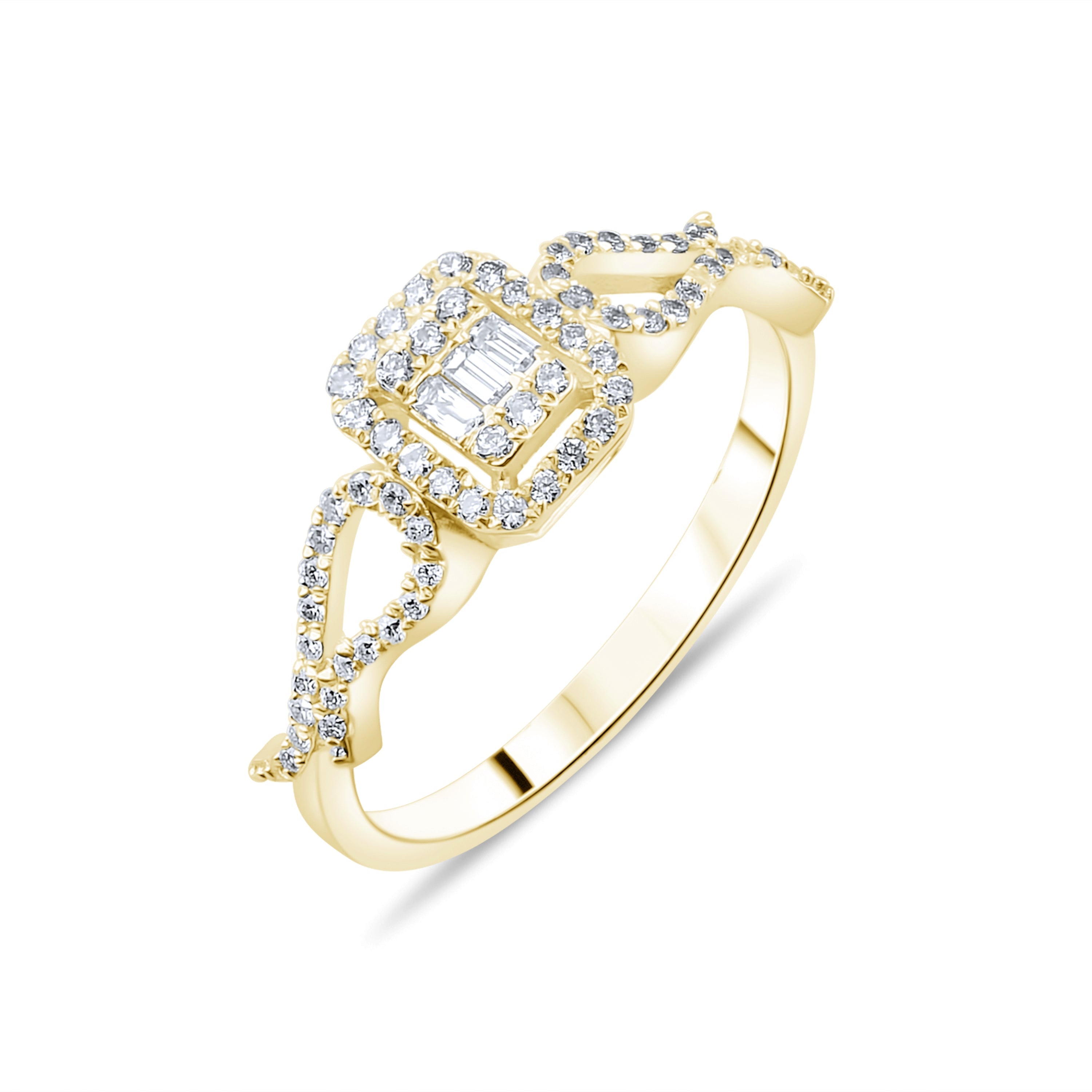 0.29 Carat Baguette Diamond Ring – Elegant Fine Jewelry Design - Gold Stone Diamond