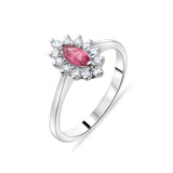 0.31 Carat Natural Diamond and Ruby Ring – Elegant Fine Jewelry Design - Gold Stone Diamond