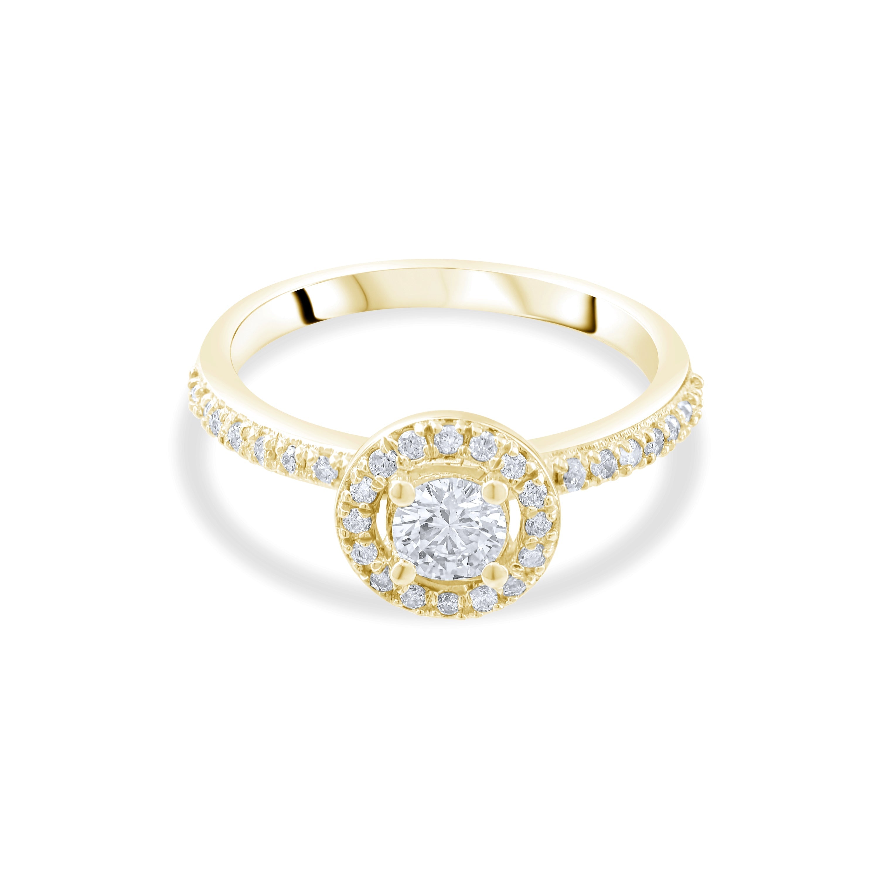 0.58 Carat Natural Diamond Ring – Elegant Fine Jewelry Design - Gold Stone Diamond